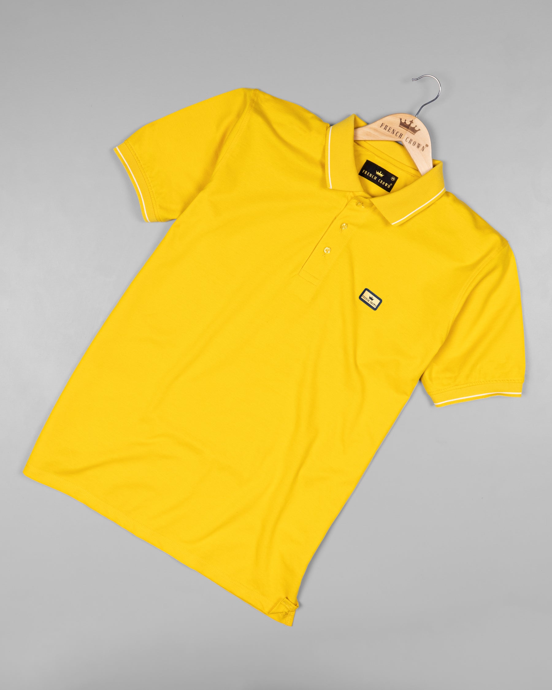 Lightning Yellow Super Soft Organic Cotton Mercerised Pique Polo