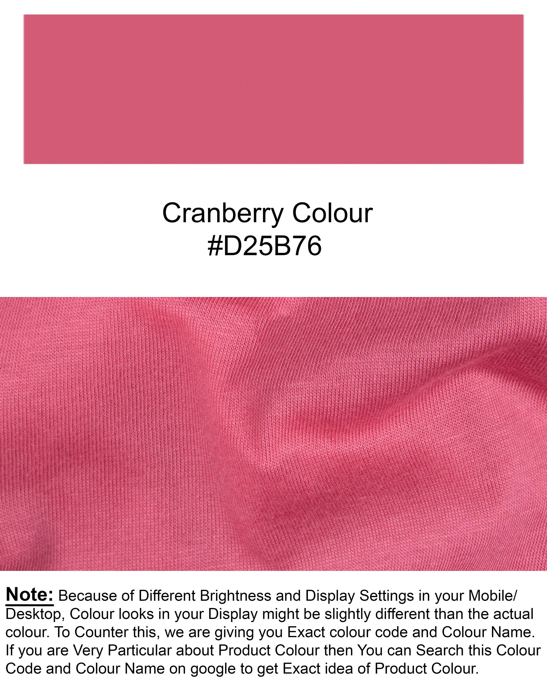 Cranberry Color Super Soft Organic Cotton T-shirt