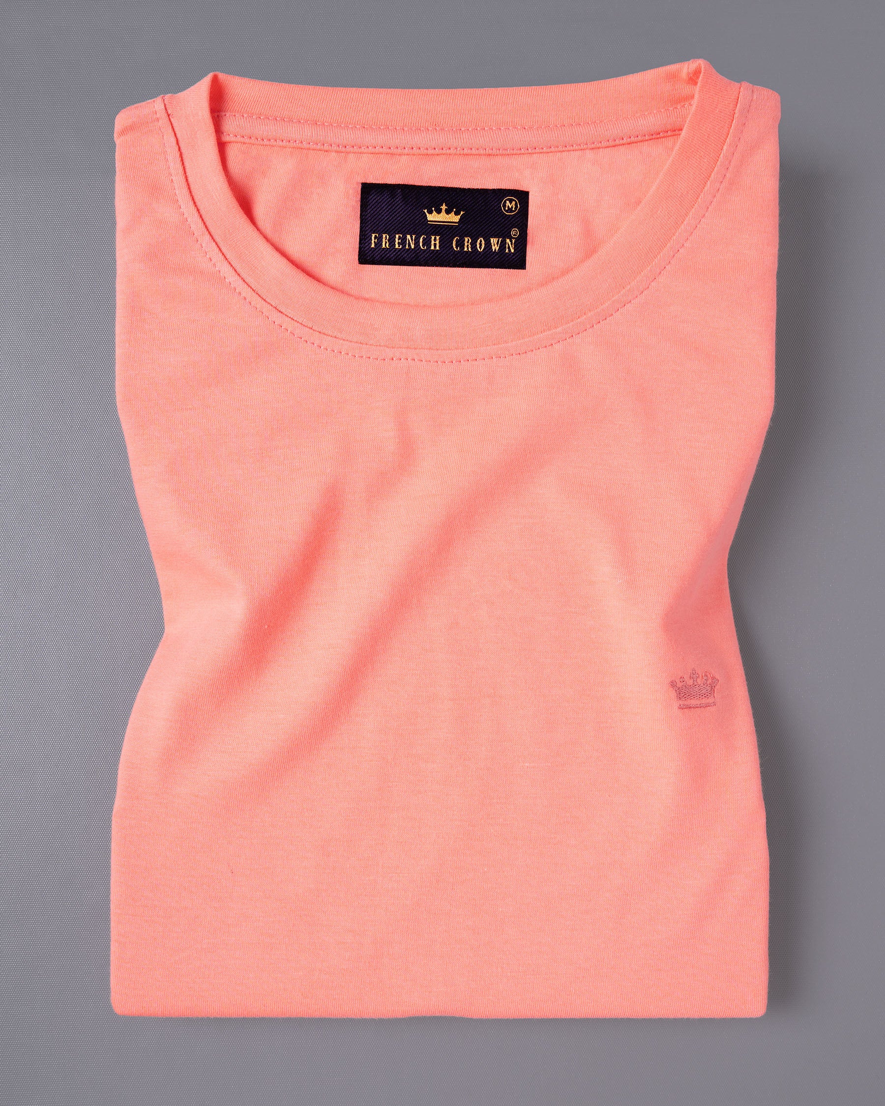 Vivid Tangerine Pink Super Soft Organic Cotton T-Shirt