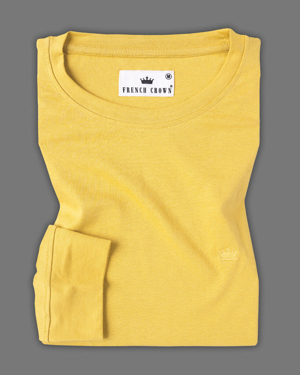 Goldenrod Yellow Full Sleeve Premium Cotton Jersey Sweatshirt