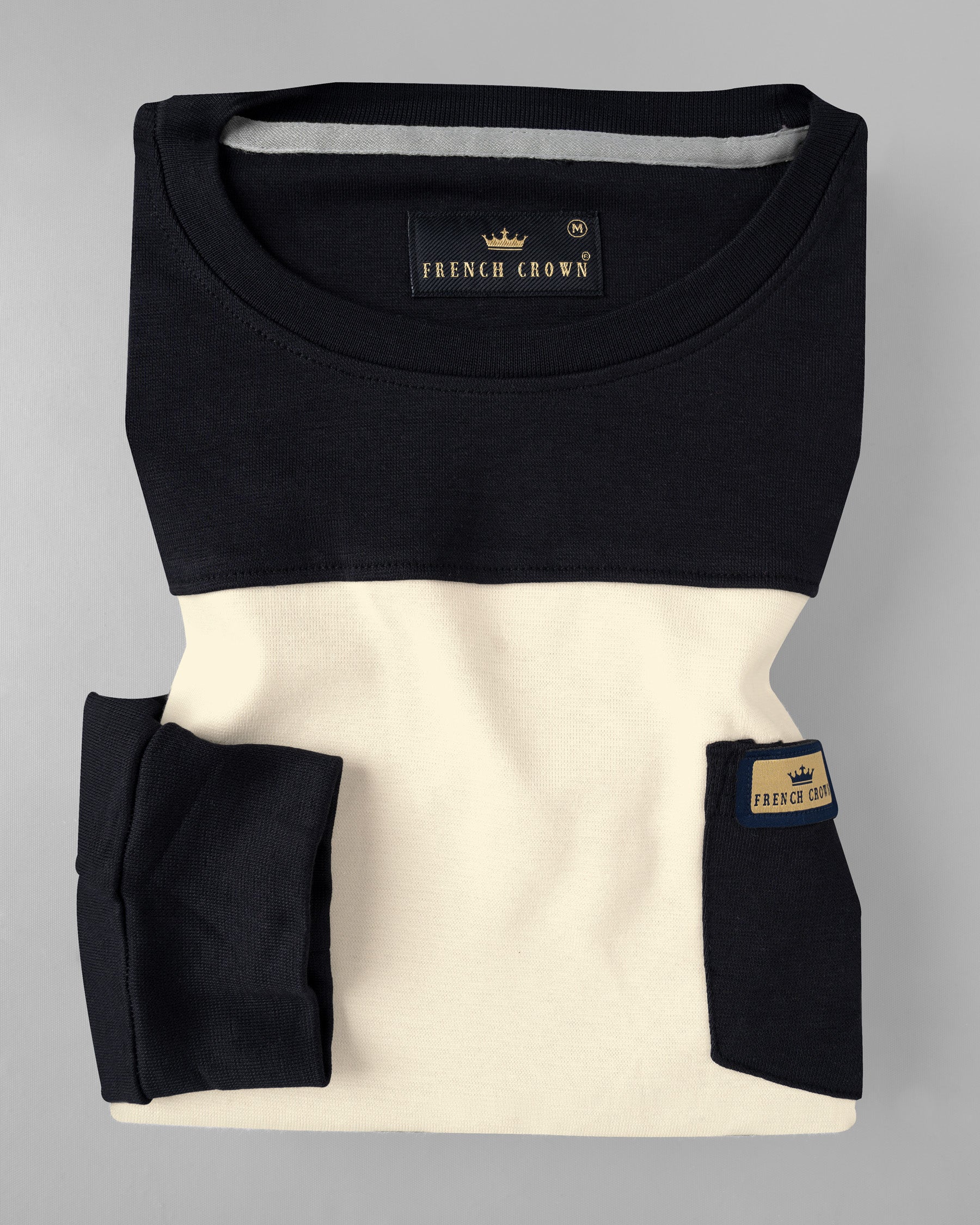 Jade Black and Wheatfield Full Sleeve Premium Cotton Jersey Sweatshirt TS504-S, TS504-M, TS504-L, TS504-XL, TS504-XXL