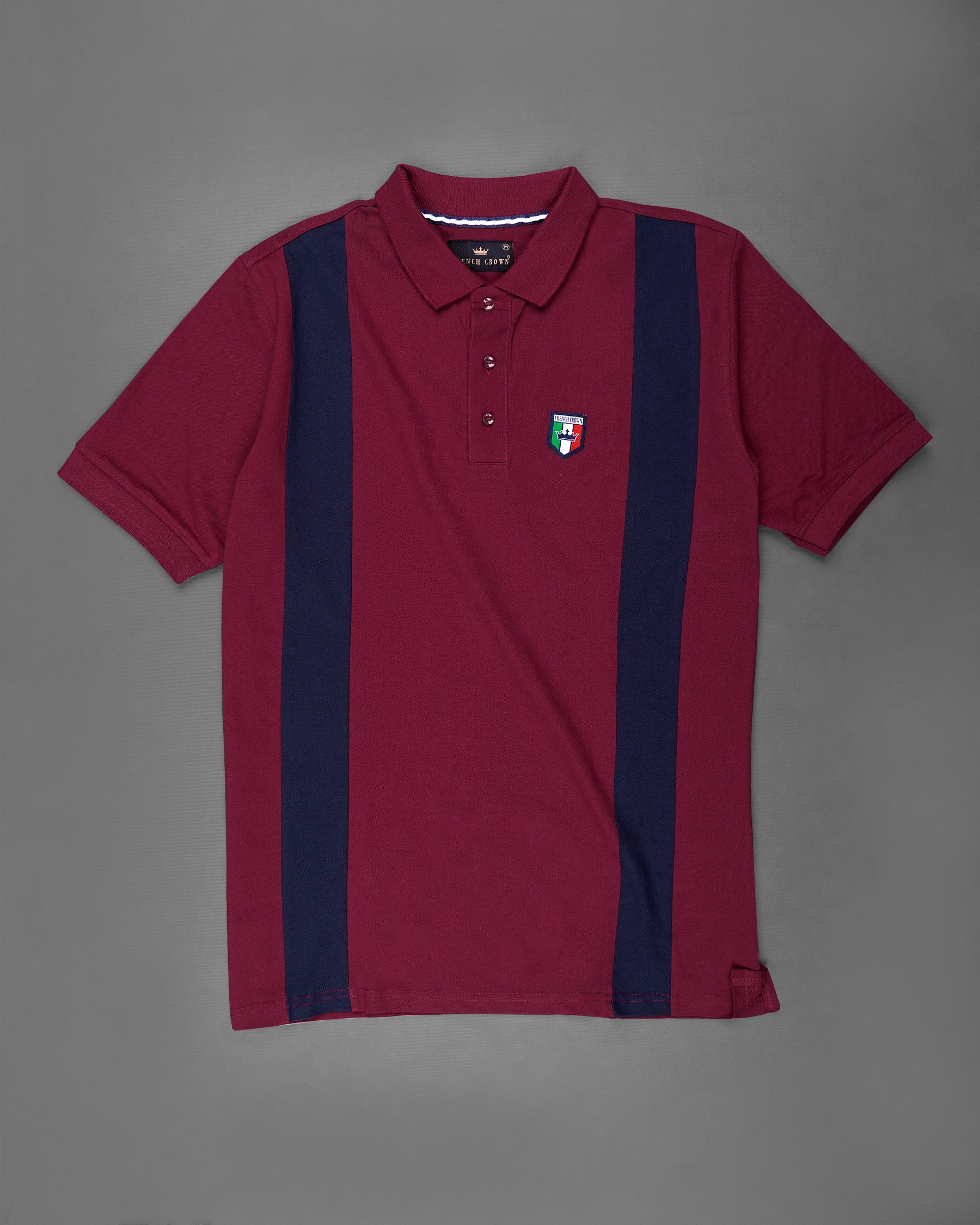 Mulberry Red and Haiti Blue Super Soft Pique Polo T Shirt TS542-S, TS542-M, TS542-L, TS542-XL, TS542-XXL, TS542-3XL, TS542-4XL