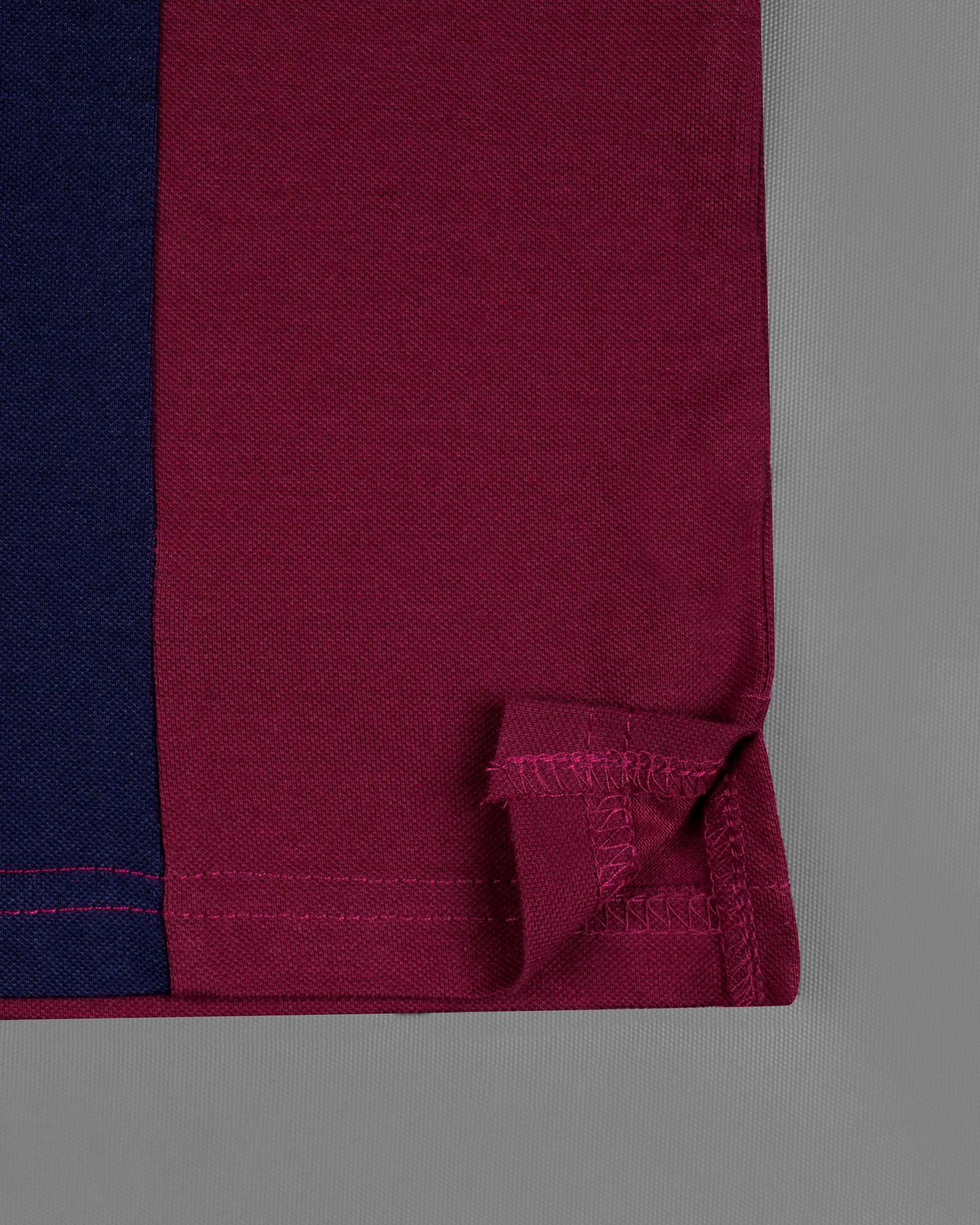 Mulberry Red and Haiti Blue Super Soft Mercerised Pique Polo T Shirt TS542-S, TS542-M, TS542-L, TS542-XL, TS542-XXL