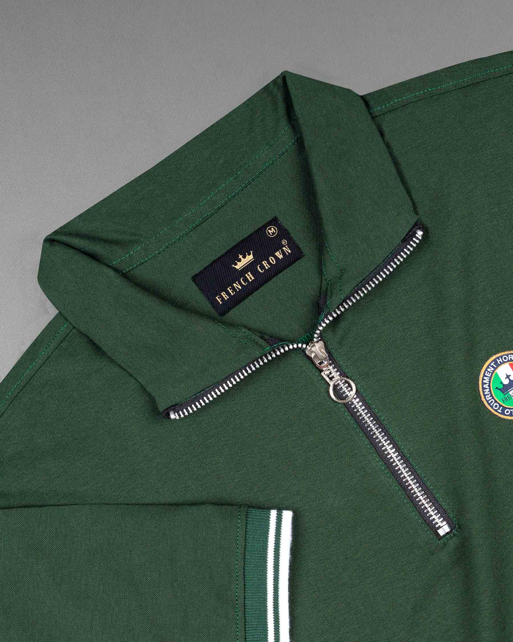 Iridium Green Super Soft Pique Polo Zipper T Shirt TS544-S, TS544-M, TS544-L, TS544-XL, TS544-XXL