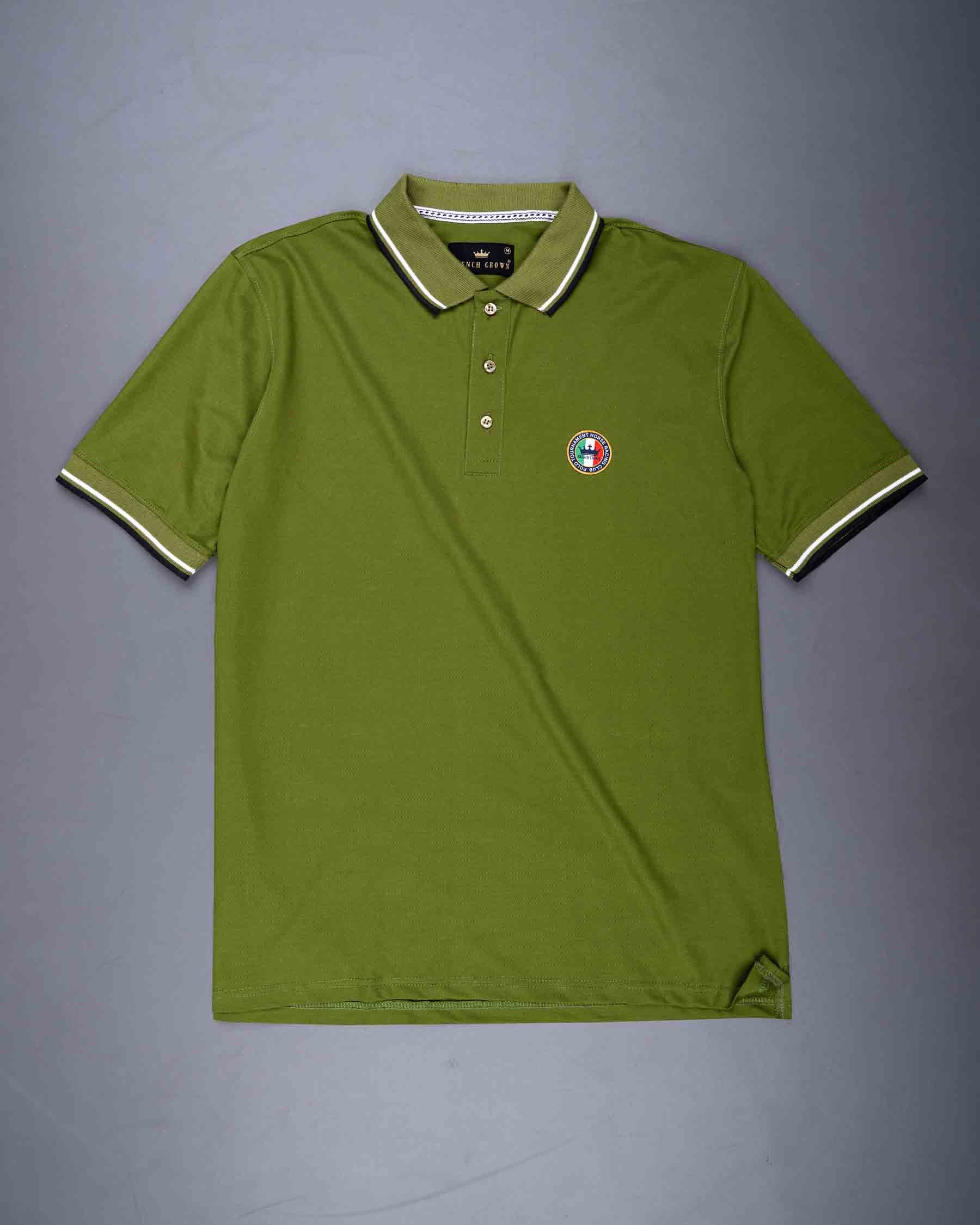 Swamp Green Super Soft Mercerised Pique Polo T-Shirt