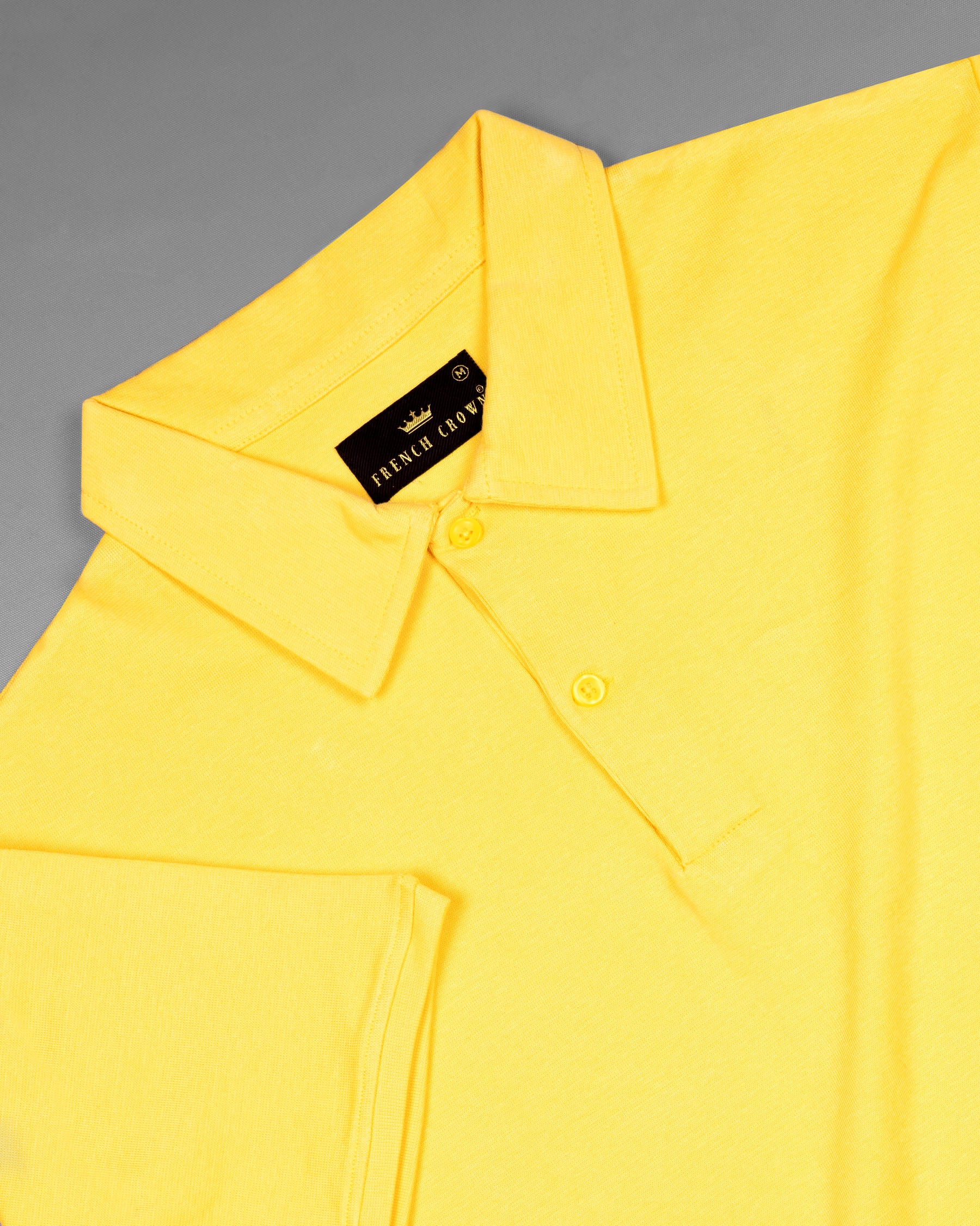 Marigold Yellow Pique Premium Cotton Polo TS548-S, TS548-M, TS548-L, TS548-XL, TS548-XXL, TS548-3XL, TS548-4XL