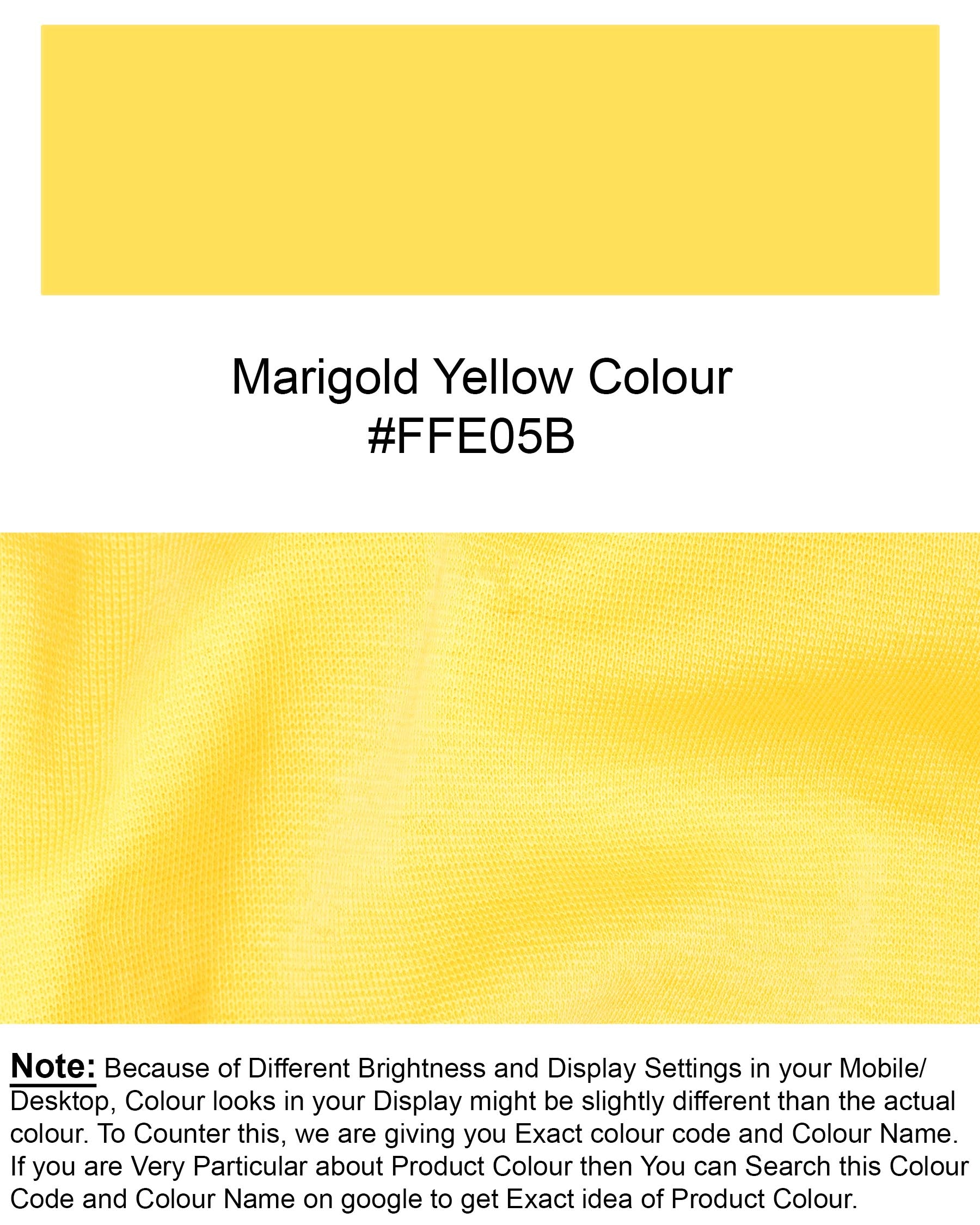 Marigold Yellow Pique Premium Cotton Polo TS548-S, TS548-M, TS548-L, TS548-XL, TS548-XXL, TS548-3XL, TS548-4XL