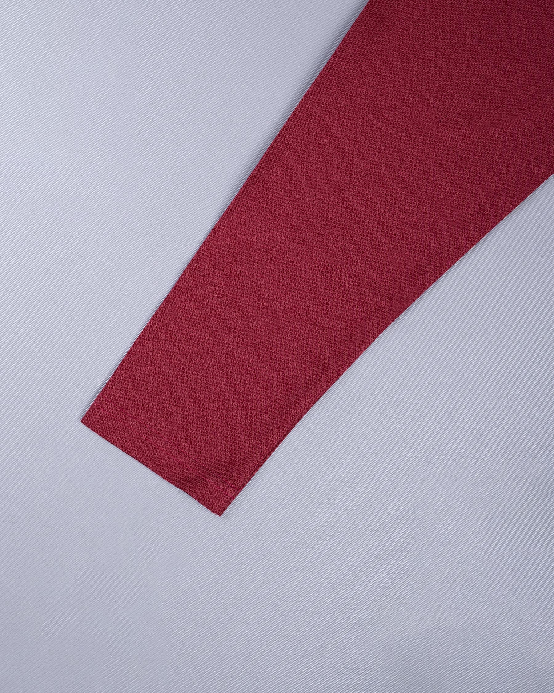 Merlot Red Super Soft Full Sleeve Pique Polo TS563-S, TS563-M, TS563-L, TS563-XL, TS563-XXL, TS563-3XL, TS563-4XL