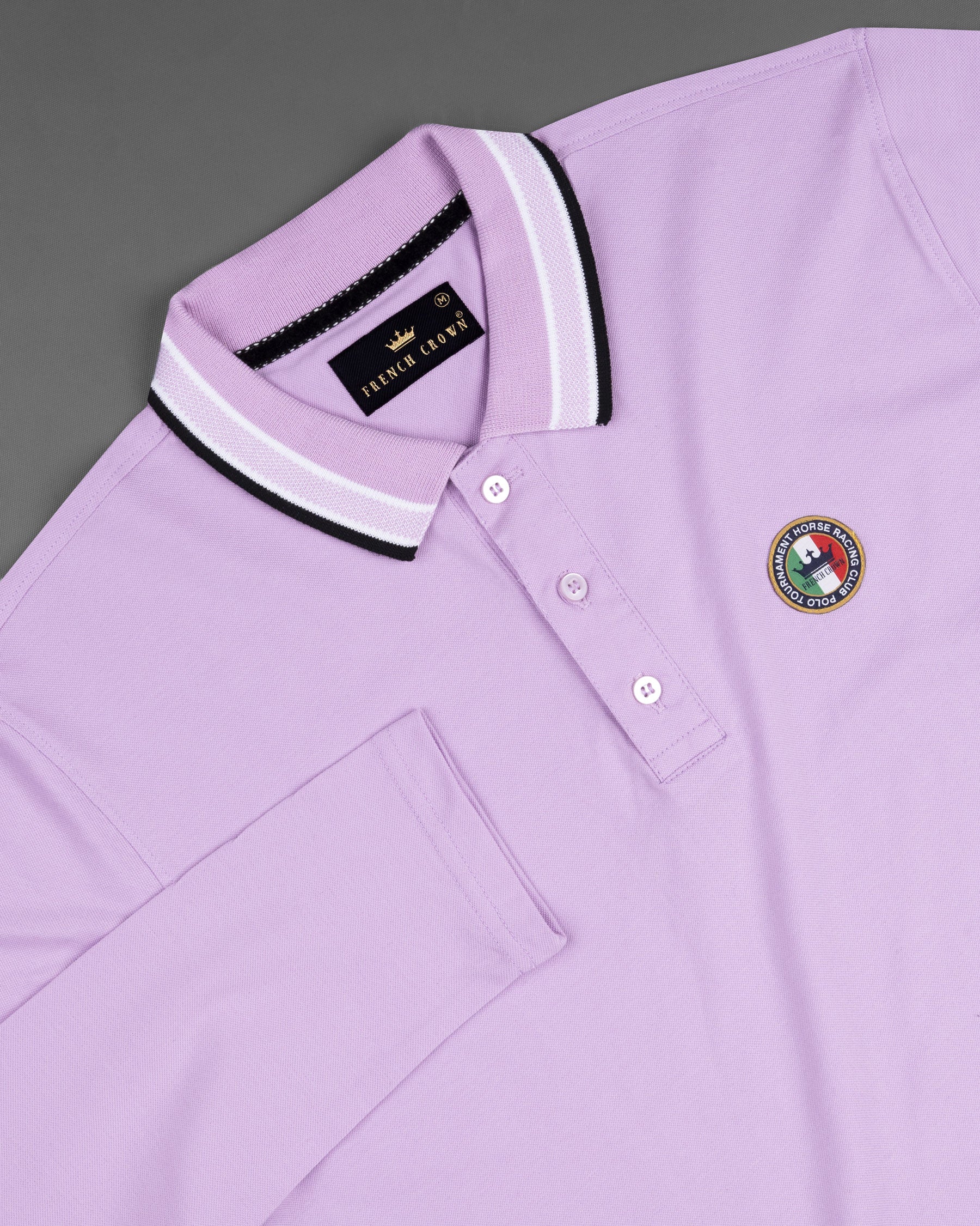 Plum Lilac Full Sleeves Premium Cotton Mercerised Pique Polo TS568-S, TS568-M, TS568-L, TS568-XL, TS568-XXL