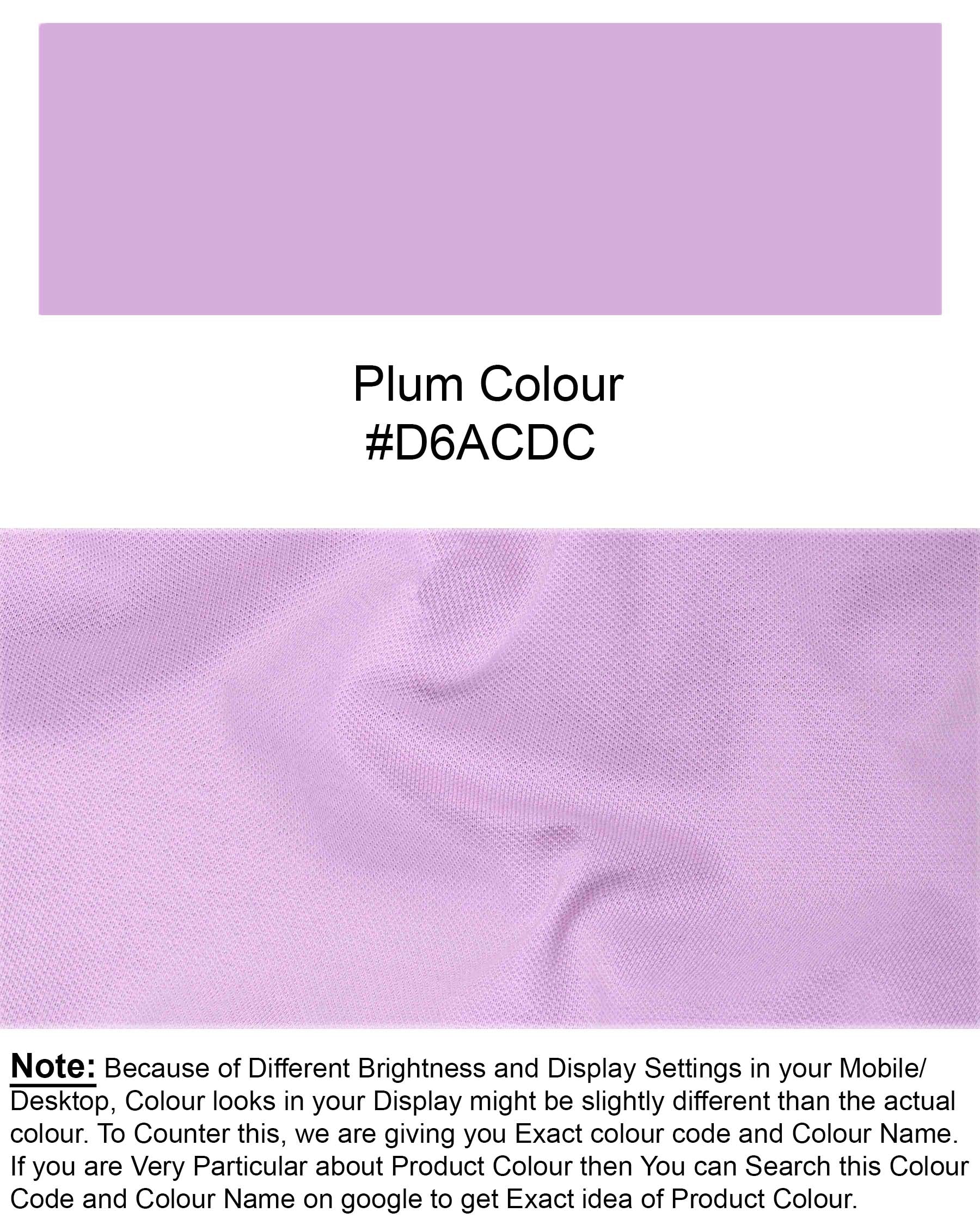 Plum Lilac Full Sleeves Premium Cotton Mercerised Pique Polo TS568-S, TS568-M, TS568-L, TS568-XL, TS568-XXL