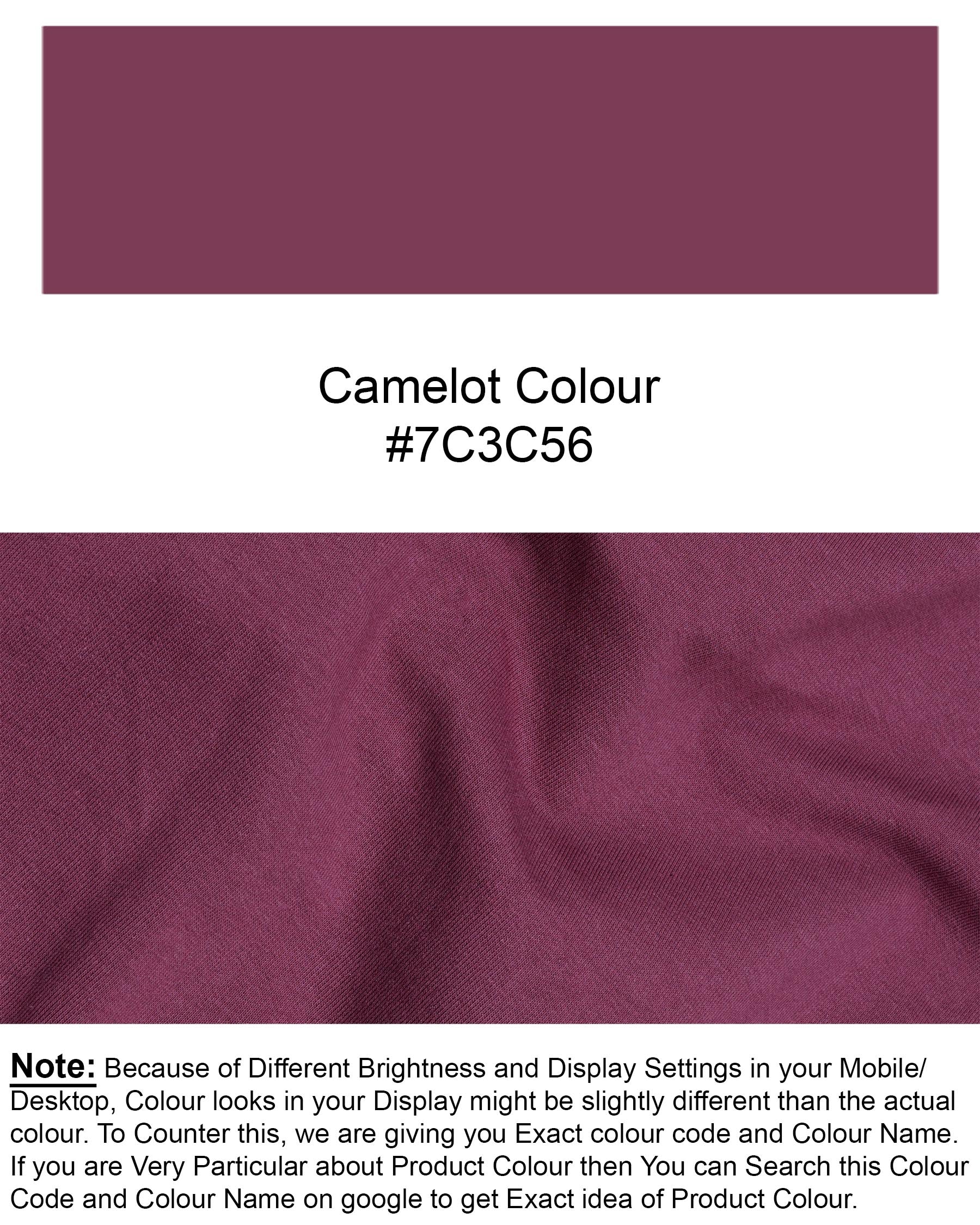 Camelot Wine with Bright White Patch Worked Sweatshirt TS585-S, TS585-M, TS585-L, TS585-XL, TS585-XXL