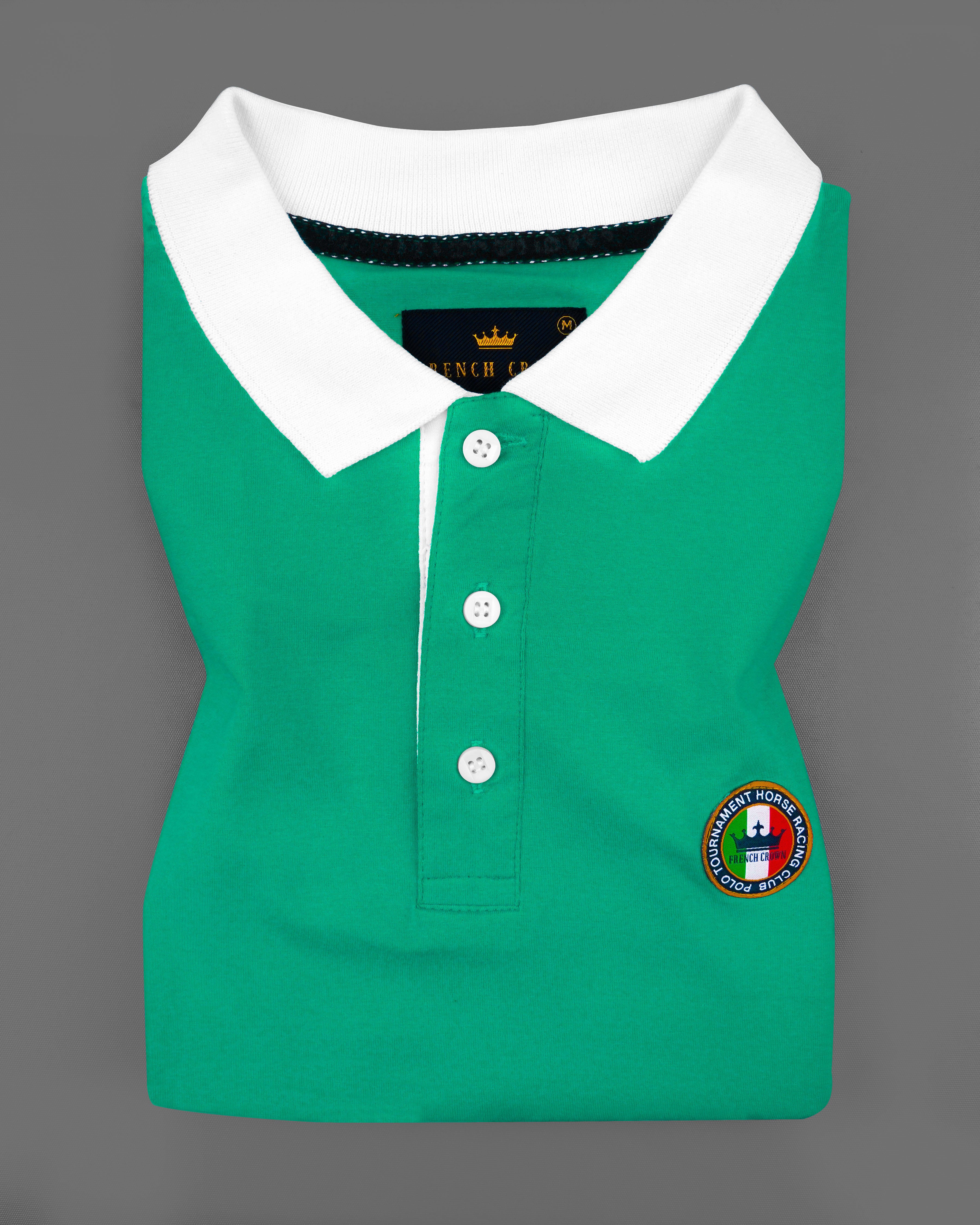 Teal Green Super Soft Organic Pique Polo TS614-S, TS614-M, TS614-L, TS614-XL, TS614-XXL, TS614-3XL, TS614-4XL