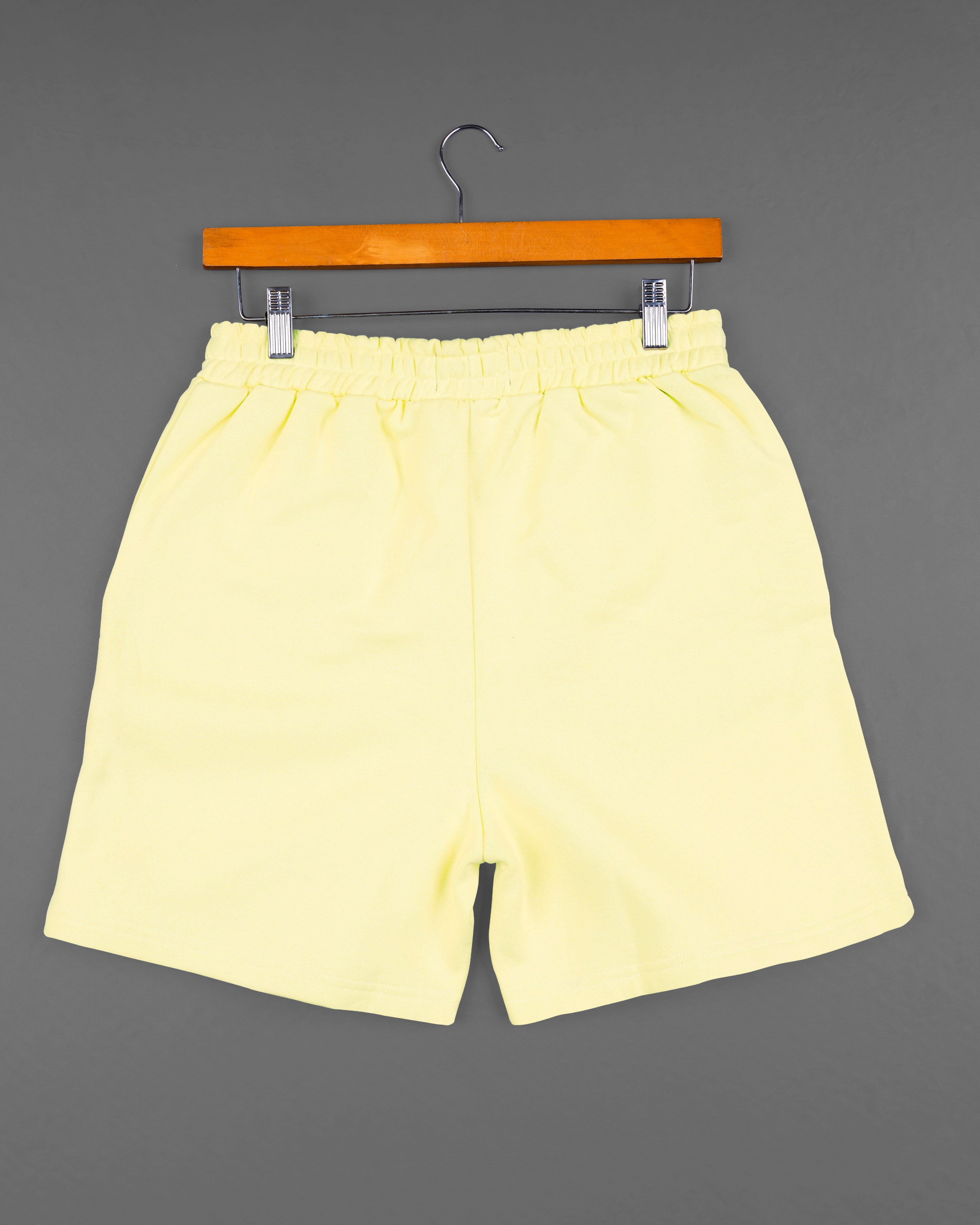 Beeswax Yellow Premium Cotton Sweatshirt with Shorts Combo TS617-SR172-S, TS617-SR172-M, TS617-SR172-L, TS617-SR172-XL, TS617-SR172-XXL