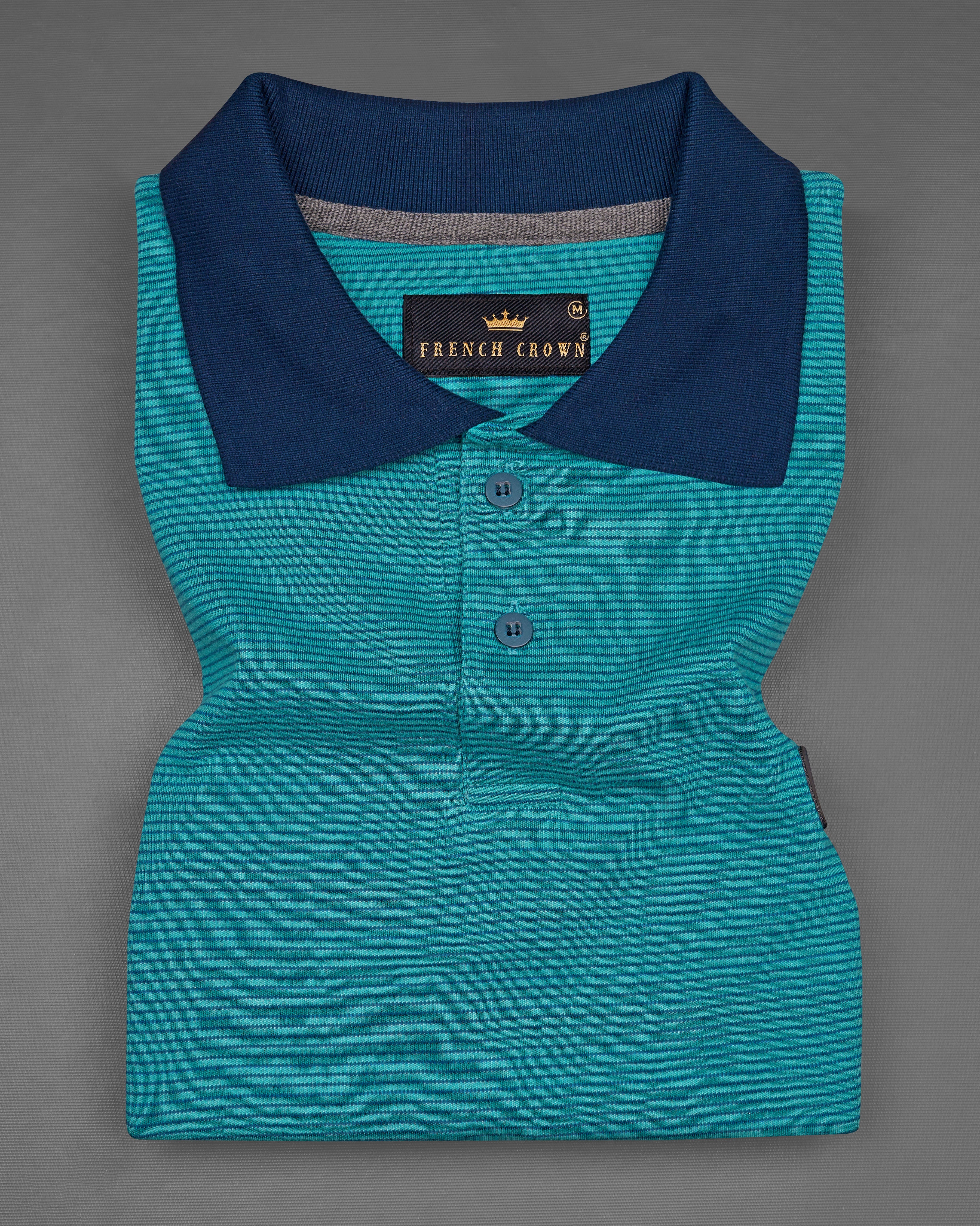 Surfie Aqua Blue Premium Organic Cotton Polo TS670-S, TS670-M, TS670-L, TS670-XL, TS670-XXL