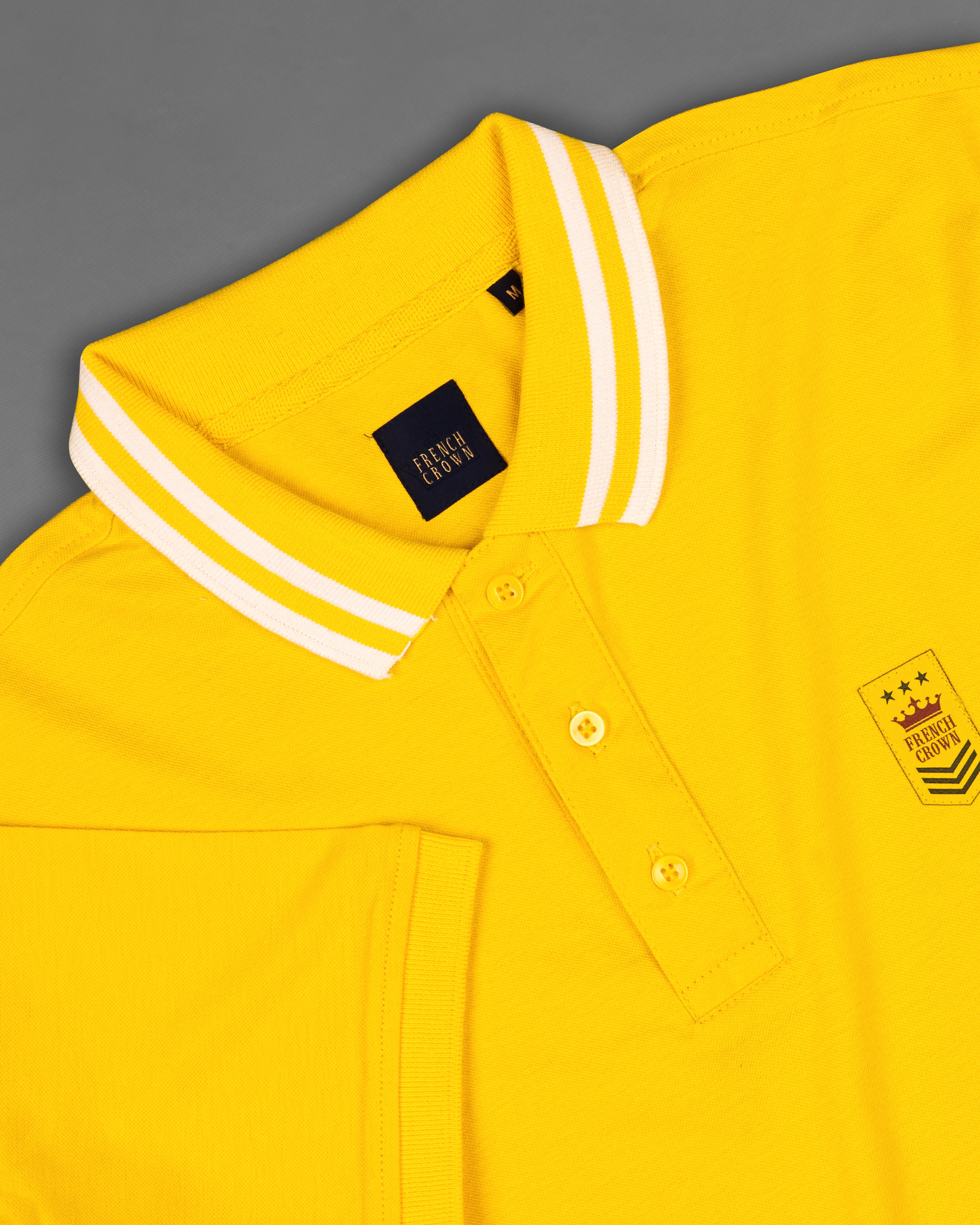 Supernova Yellow Organic Cotton Pique Polo TS746-S, TS746-M, TS746-L, TS746-XL, TS746-XXL