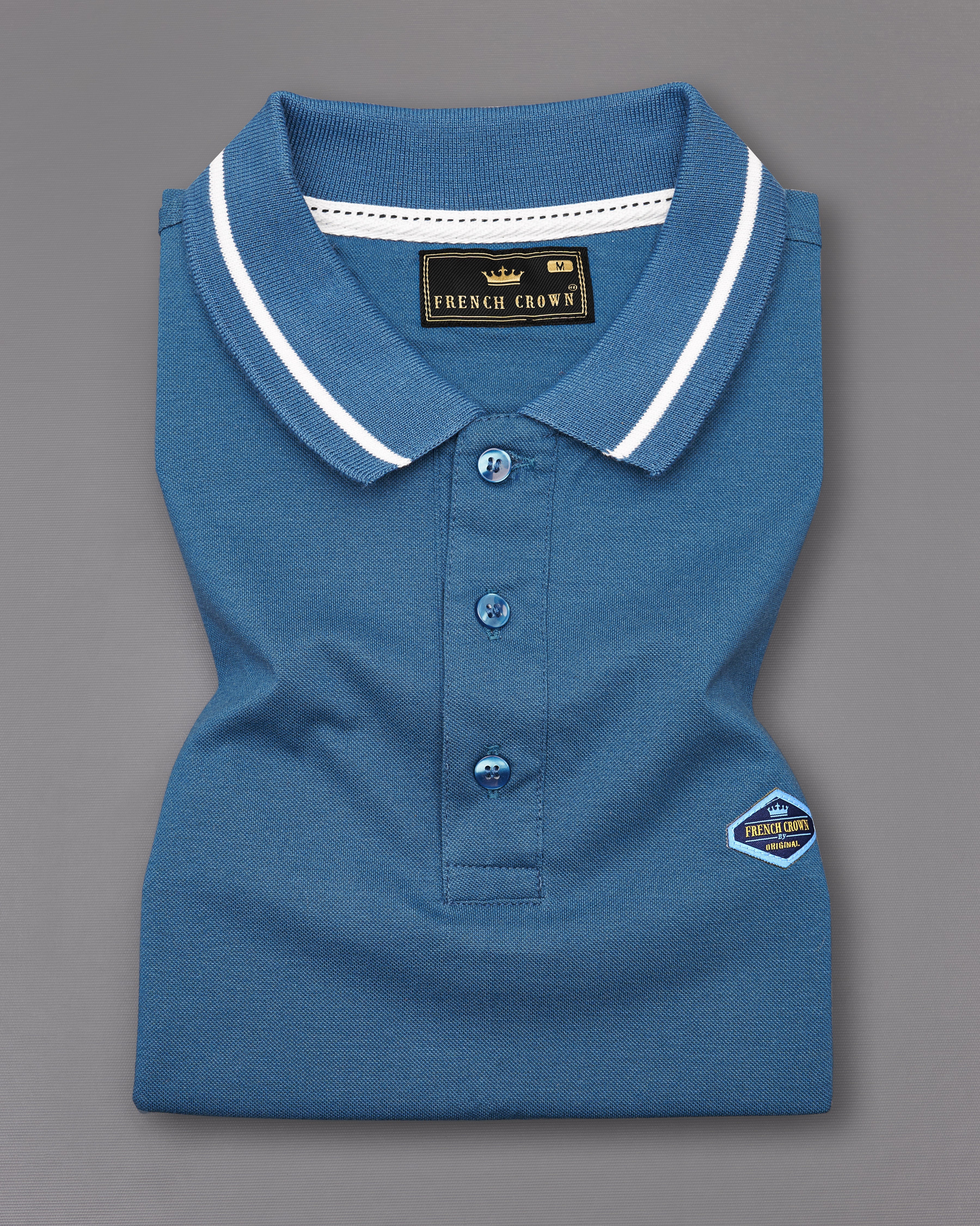 Calypso Blue Organic Cotton Pique Polo TS748-S, TS748-M, TS748-L, TS748-XL, TS748-XXL