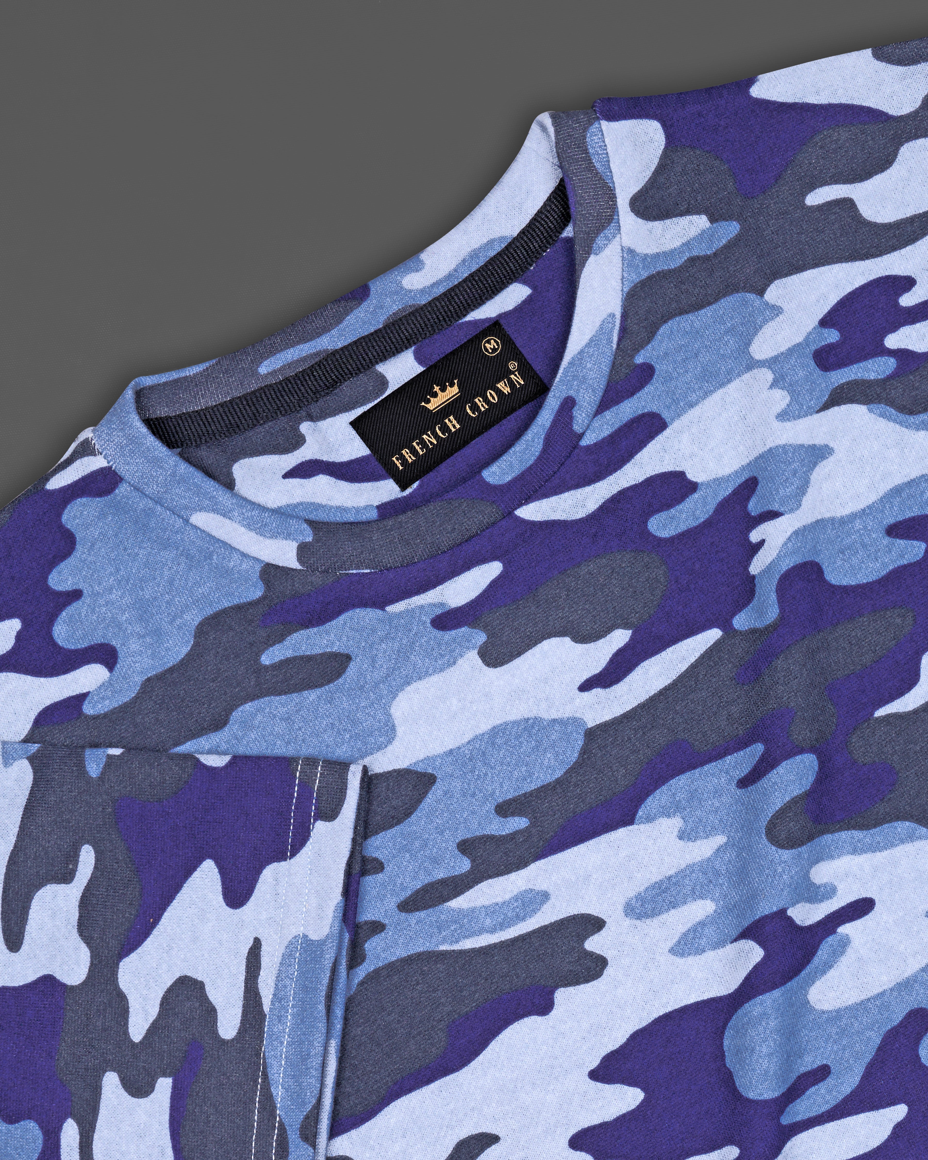 Danube Blue with Scarpa Gray Camouflage Super Soft Premium Cotton Jersey T-Shirt TS769-S, TS769-M, TS769-L, TS769-XL, TS769-XXL