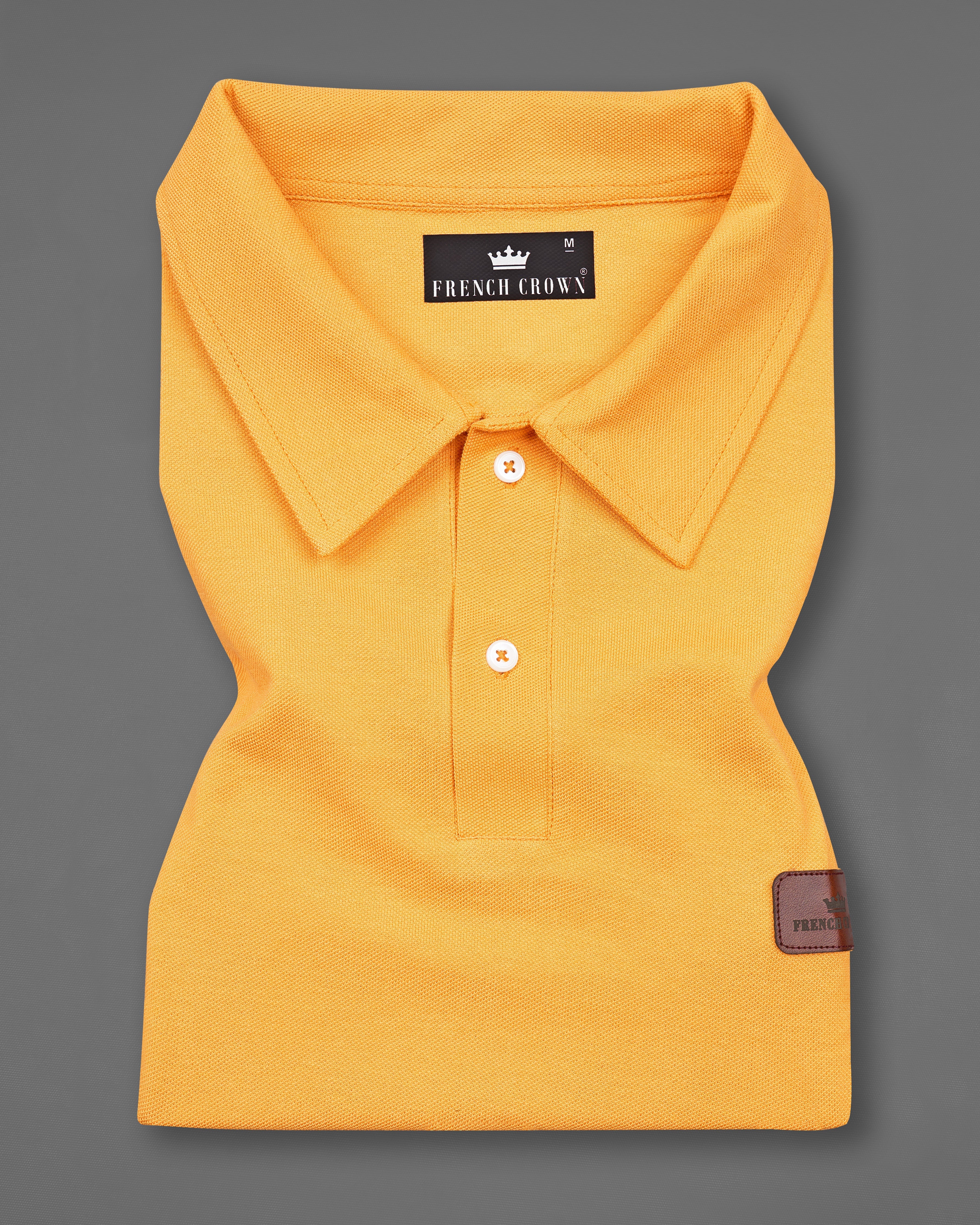 Apricot Mustard Yellow Organic Cotton Pique Polo TS771-S, TS771-M, TS771-L, TS771-XL, TS771-XXL