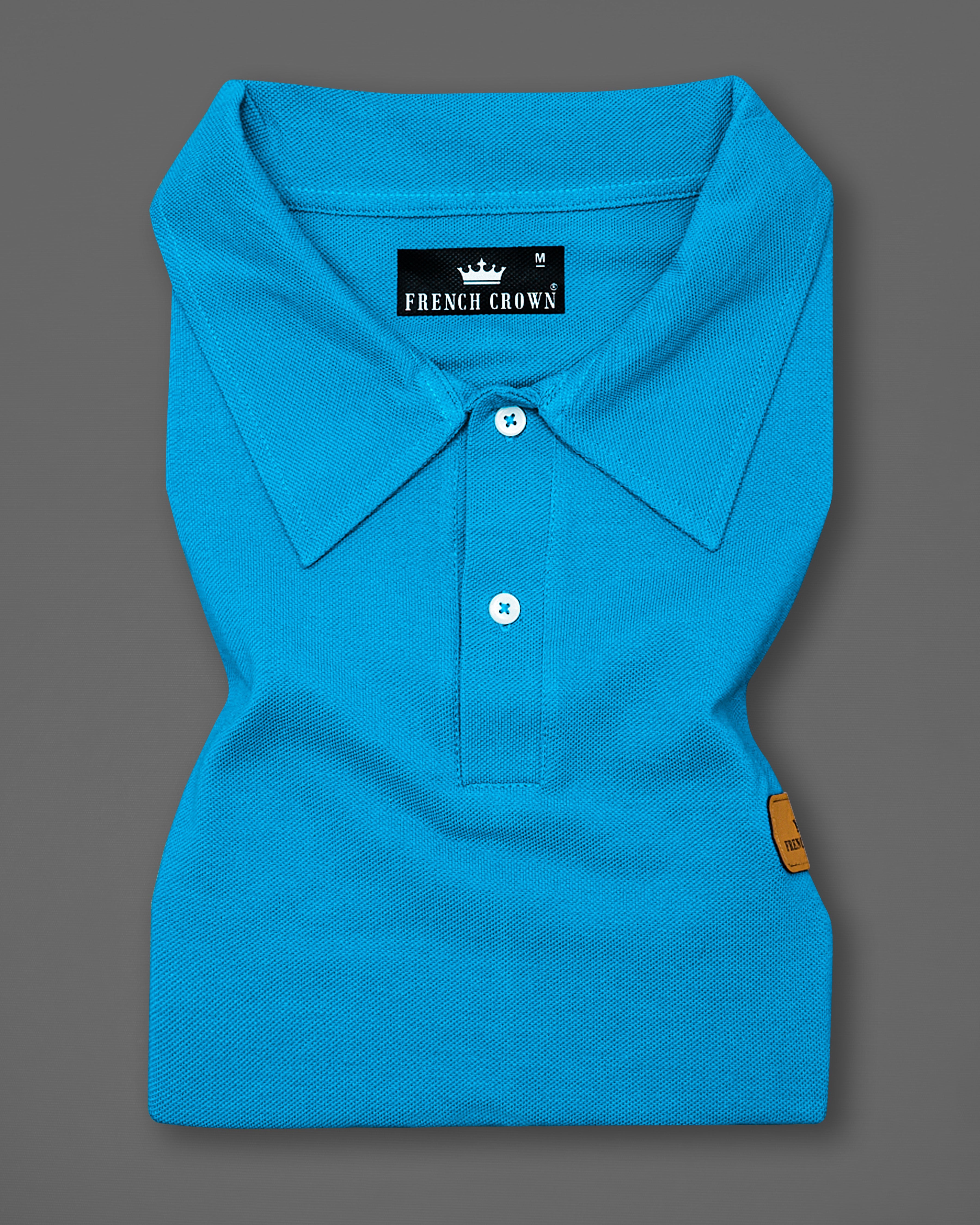 Bondi Blue Organic Cotton Mercerised Pique Polo TS775-S, TS775-M, TS775-L, TS775-XL, TS775-XXL