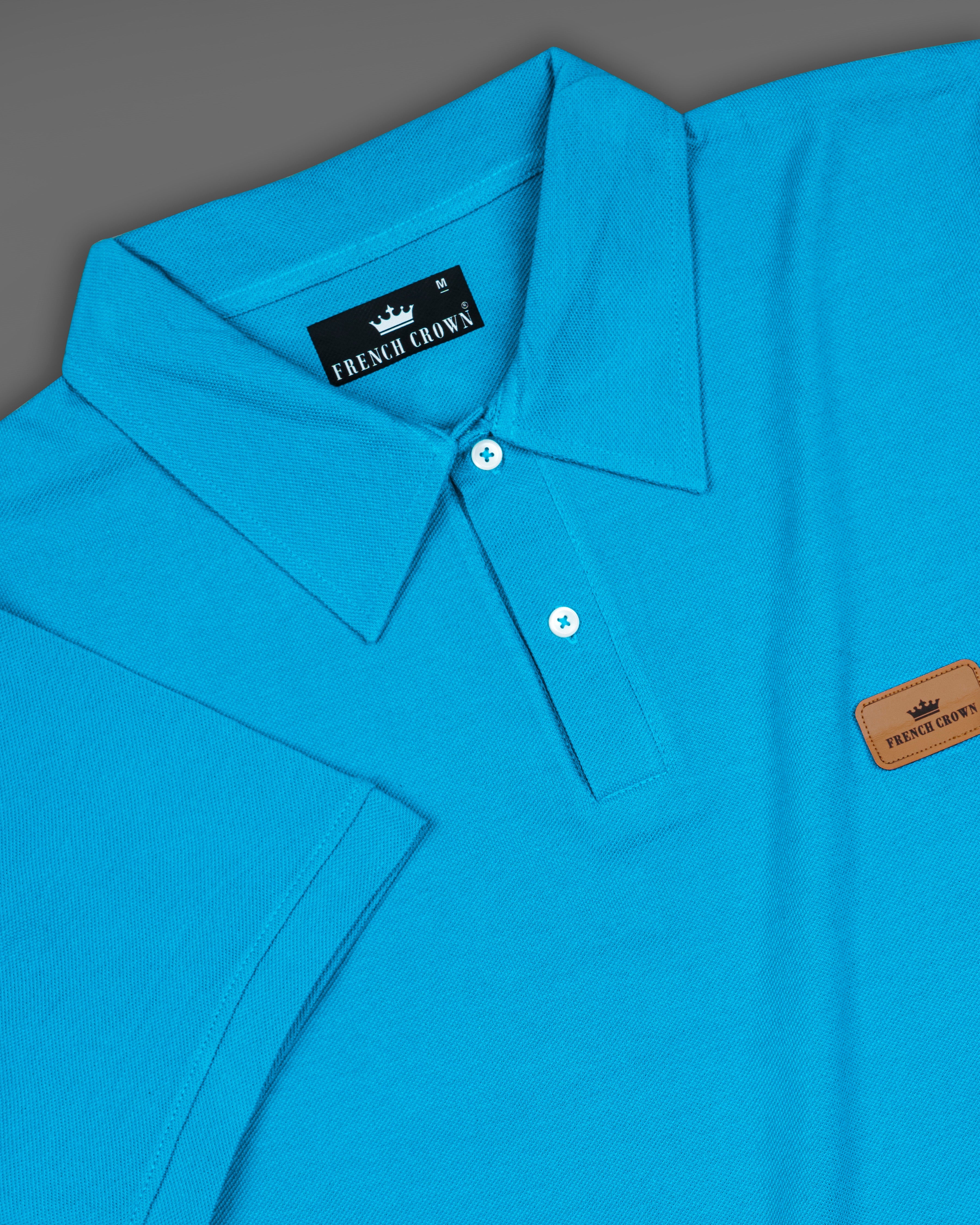 Bondi Blue Organic Cotton Mercerised Pique Polo TS775-S, TS775-M, TS775-L, TS775-XL, TS775-XXL