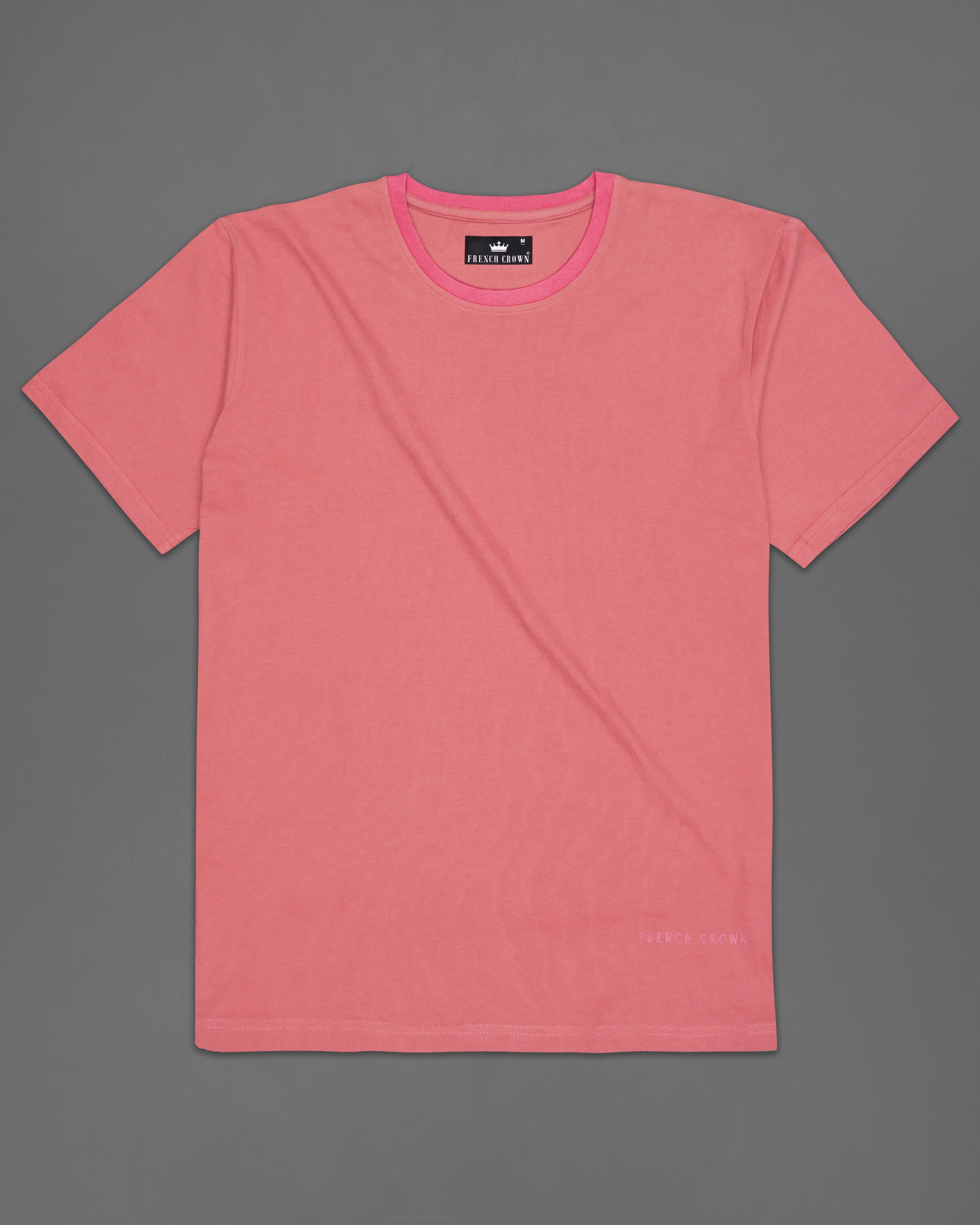 Carmine Pink Super Soft Premium Cotton Round Neck T-Shirt TS777-S, TS777-M, TS777-L, TS777-XL, TS777-XXL