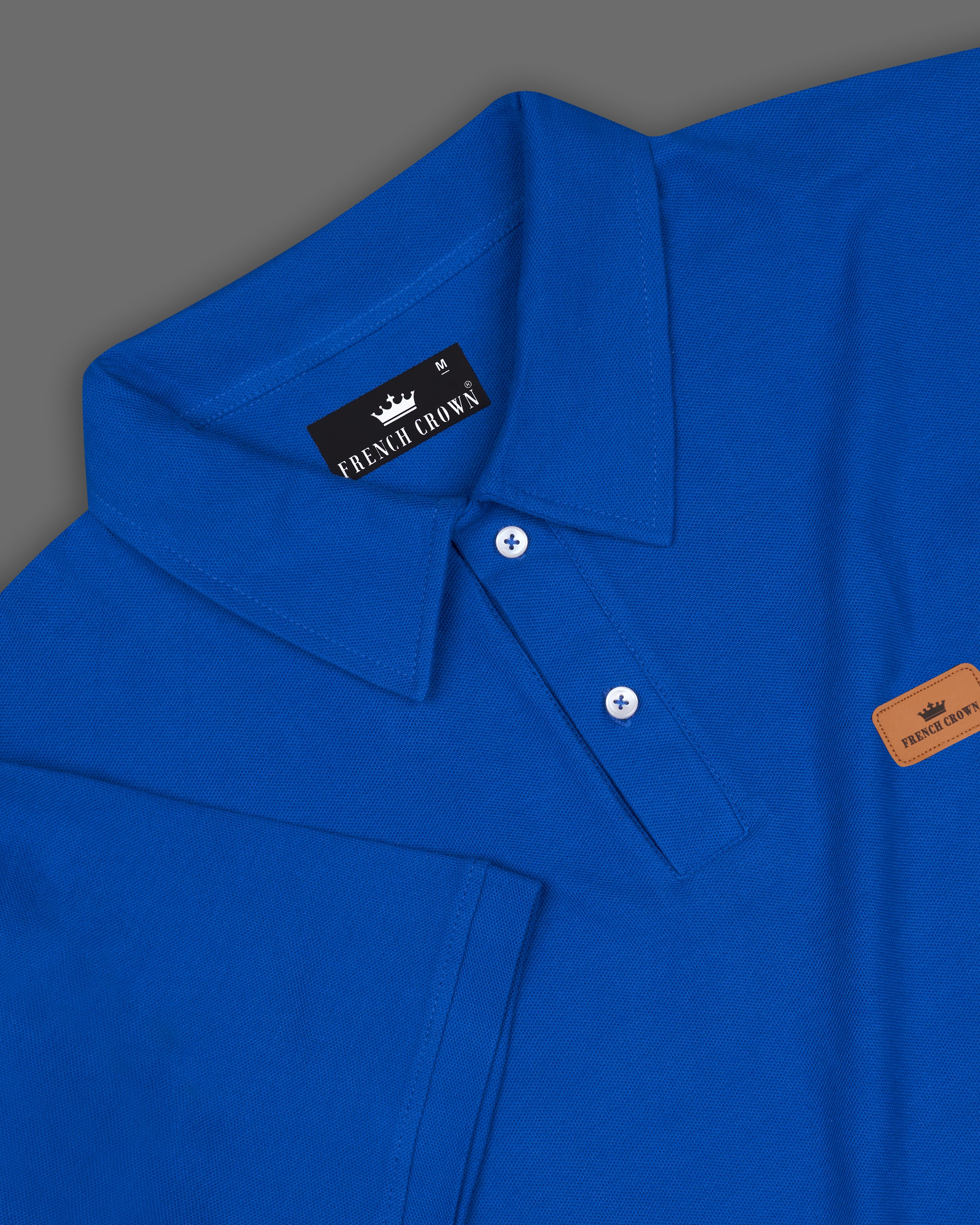 Smalt Blue Organic Cotton Pique Polo TS781-S, TS781-M, TS781-L, TS781-XL, TS781-XXL