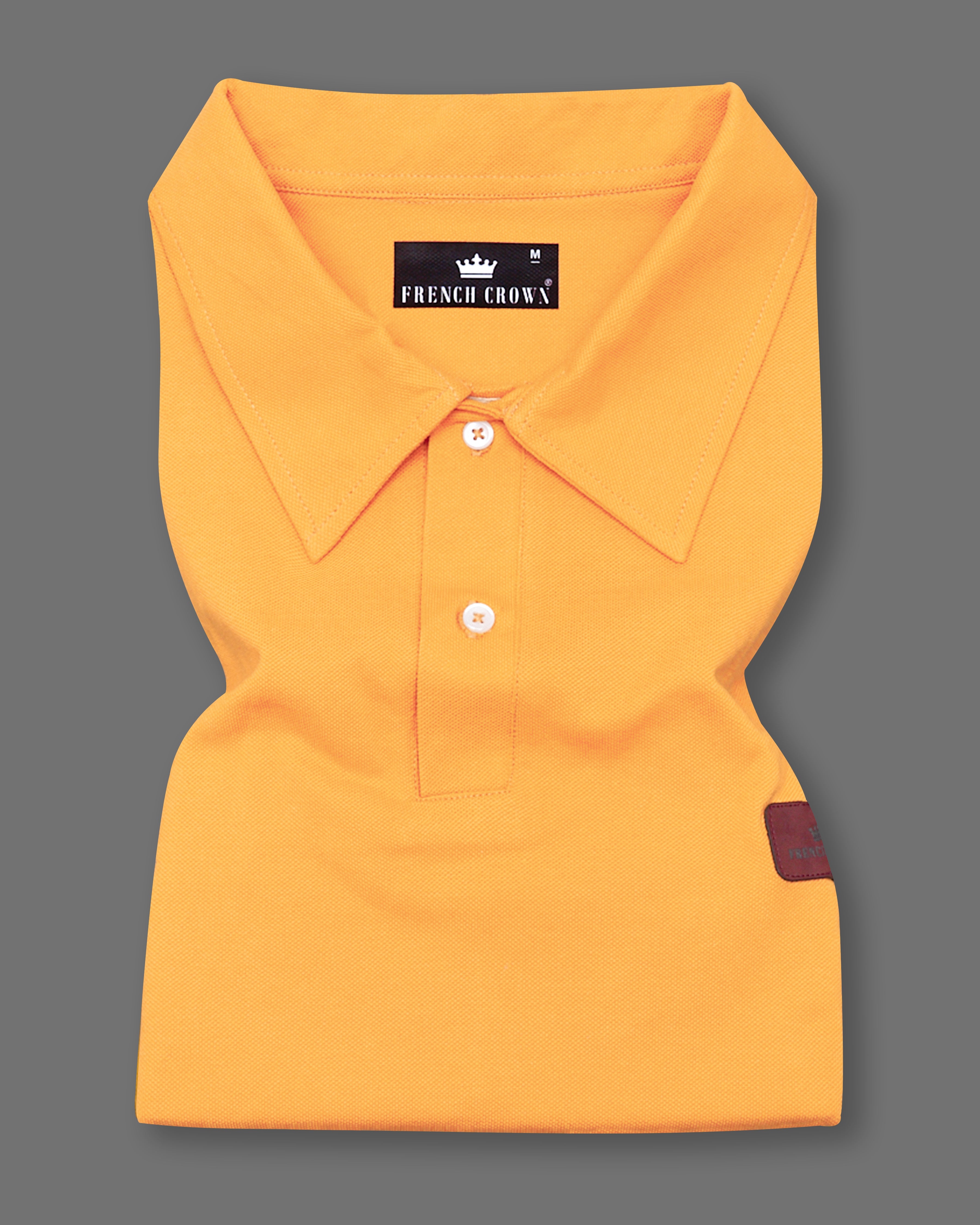 Koromiko Yellow Organic Cotton Pique Polo TS784-S, TS784-M, TS784-L, TS784-XL, TS784-XXL