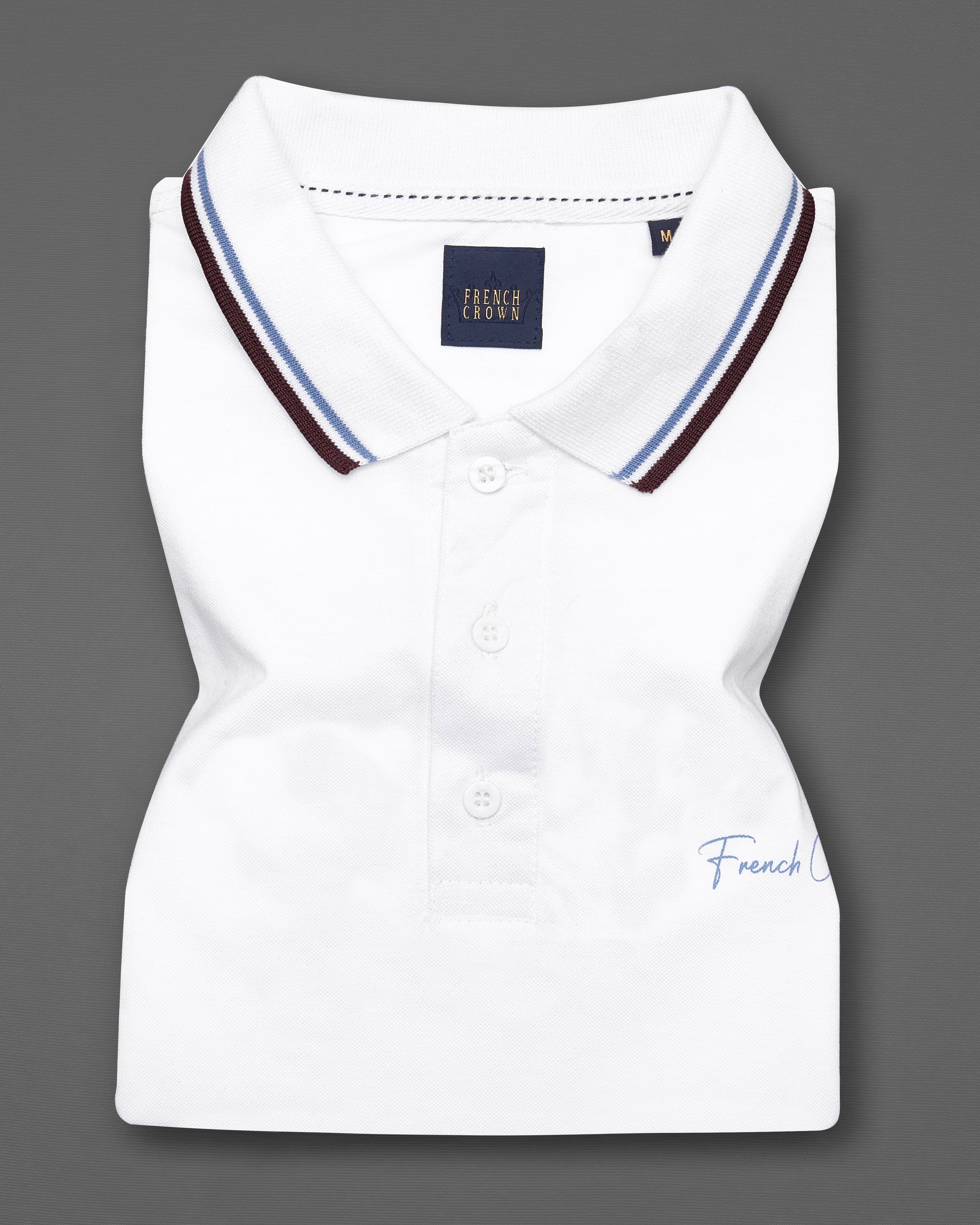 Bright White  Organic Cotton Mercerised Pique Polo