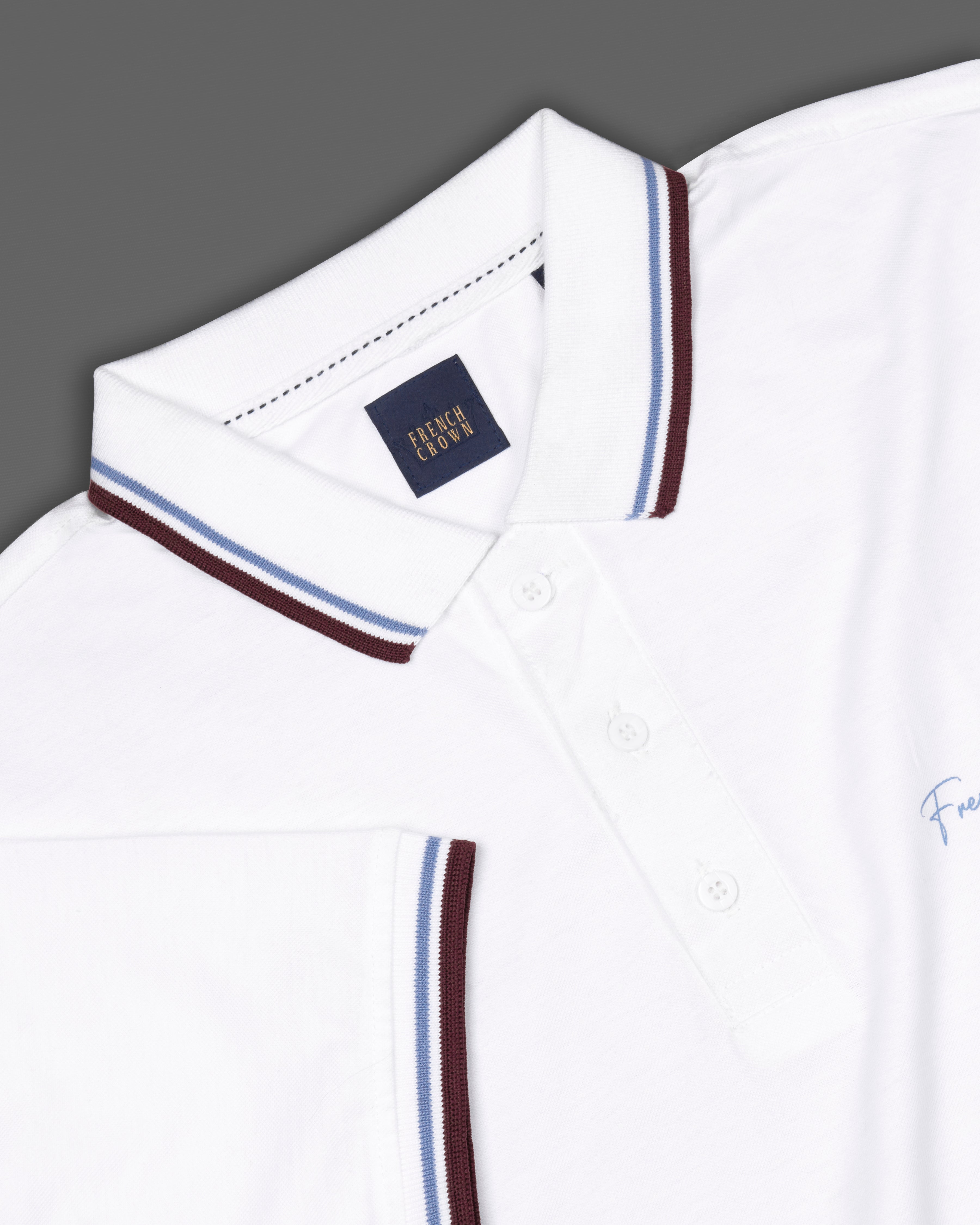 Bright White  Organic Cotton Mercerised Pique Polo