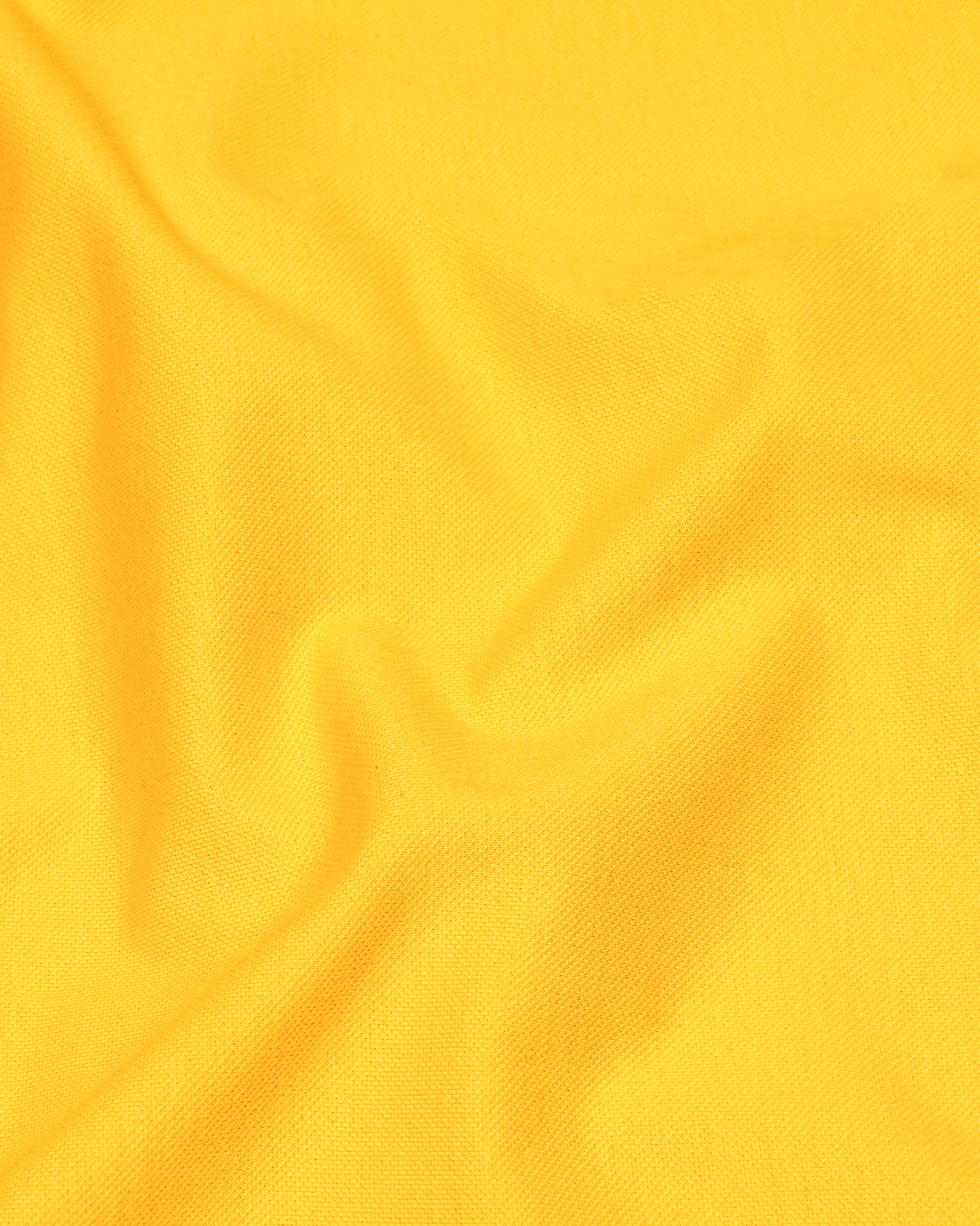 Sunglow Yellow Organic Cotton Mercerised Pique Polo