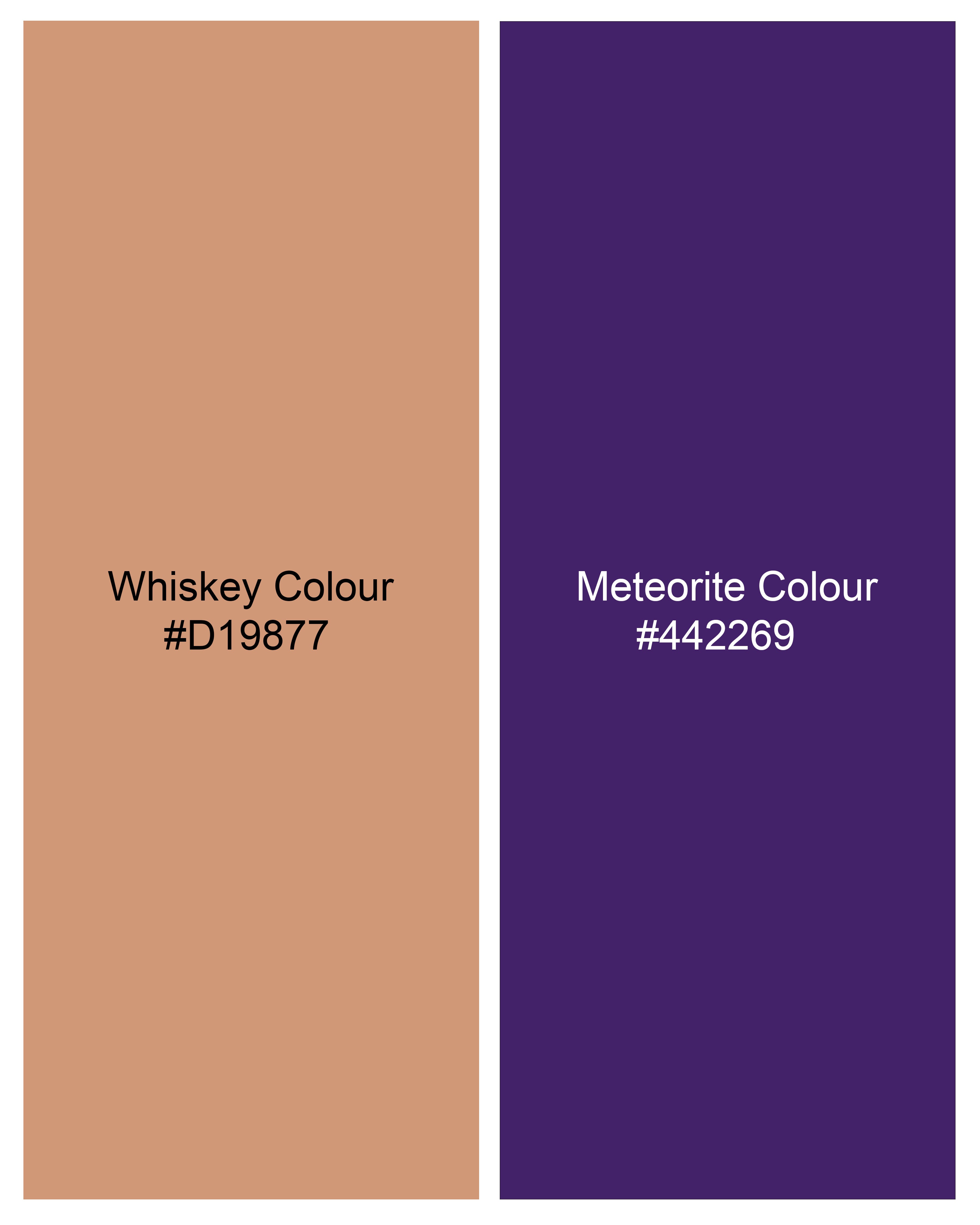 Whiskey Brown with Meteorite Purple Organic Cotton Mercerised Pique Polo