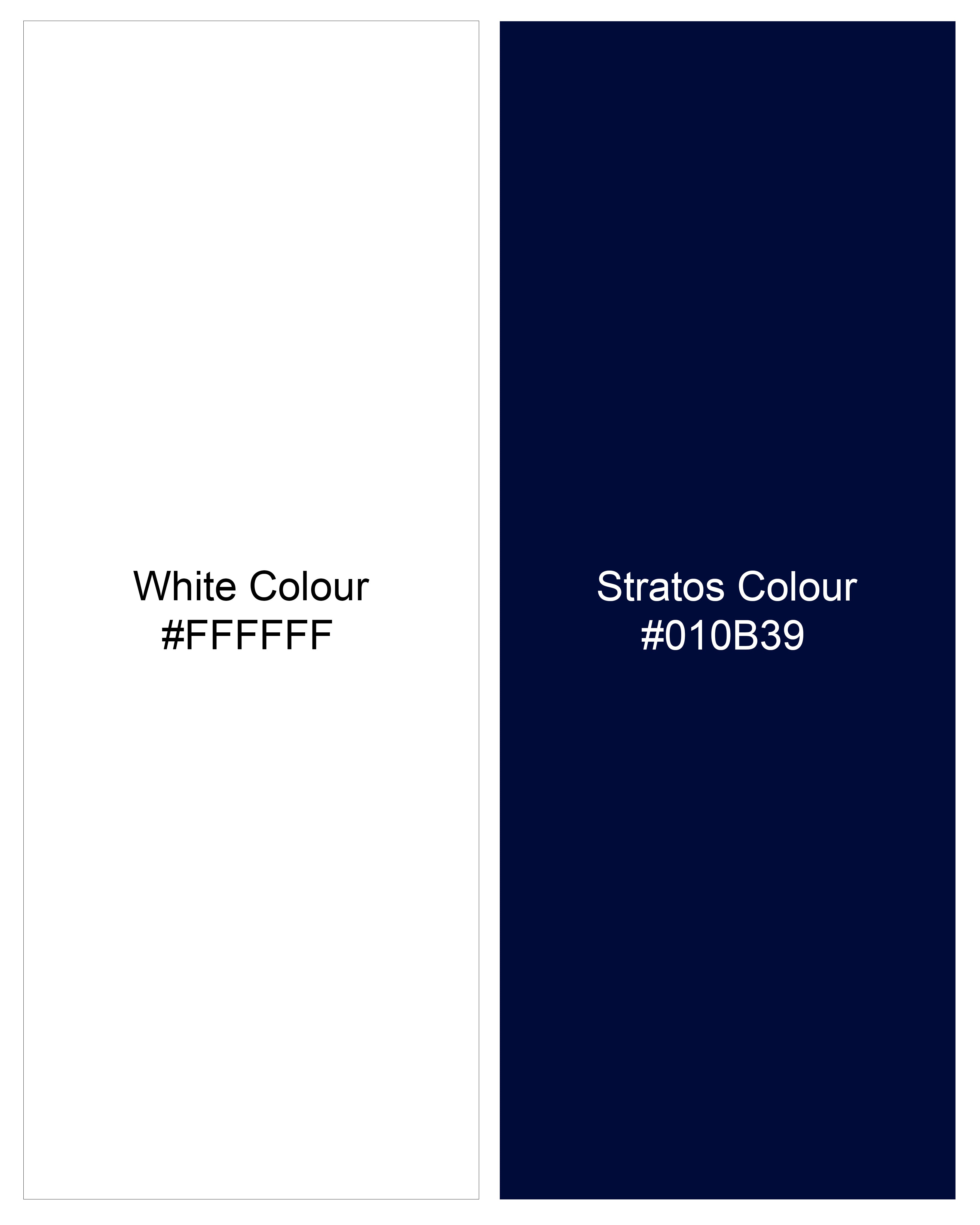 Bright White Multicolour Thick Striped Organic Cotton Mercerised Pique Polo