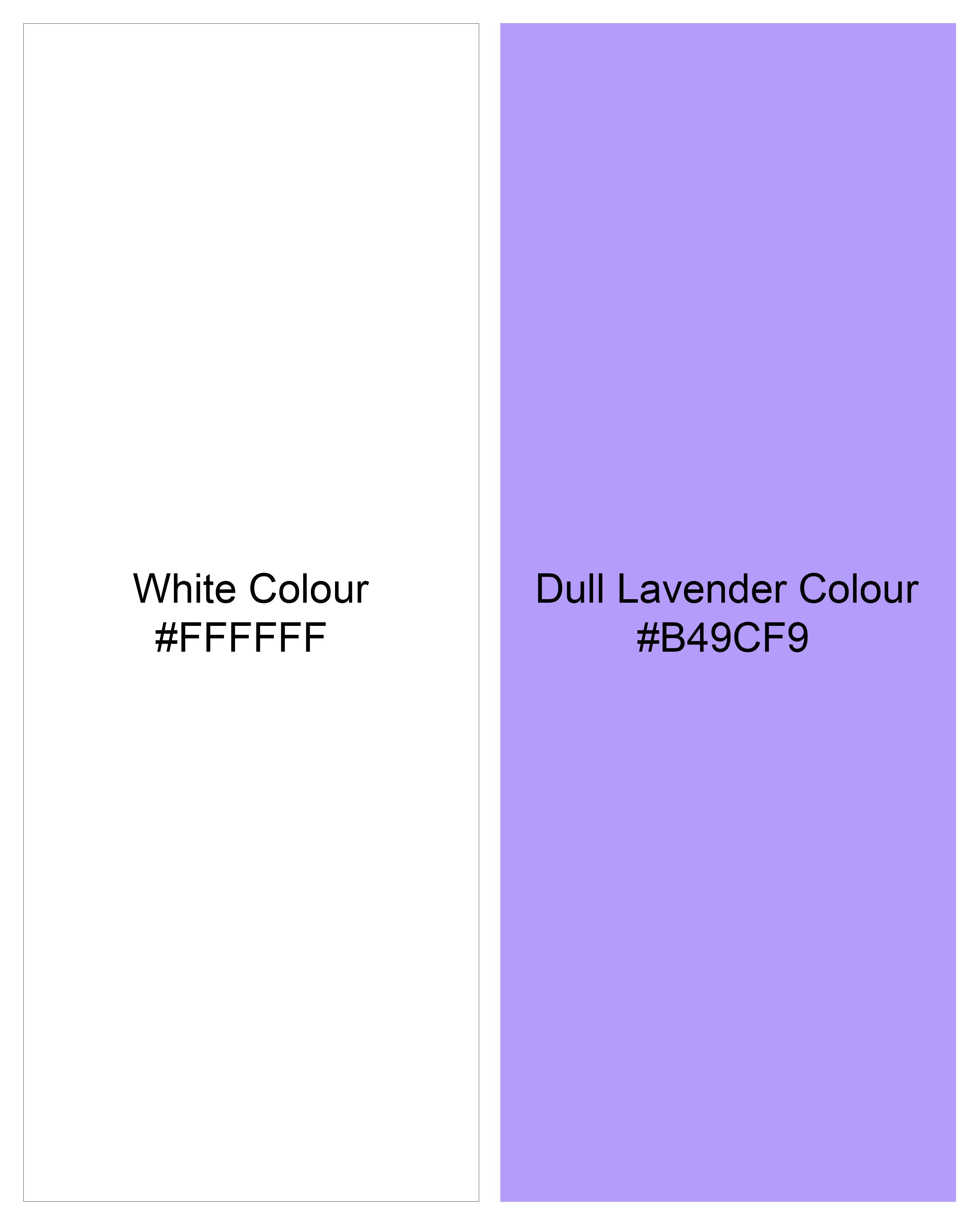 Bright White with Dull Lavender Striped Organic Cotton Pique Polo TS822-S, TS822-M, TS822-L, TS822-XL, TS822-XXL