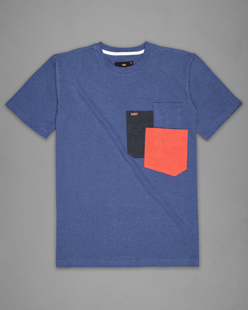 Twilight Blue With Patch Pocket Organic Cotton T-shirt TS831-S, TS831-M, TS831-L, TS831-XL, TS831-XXL