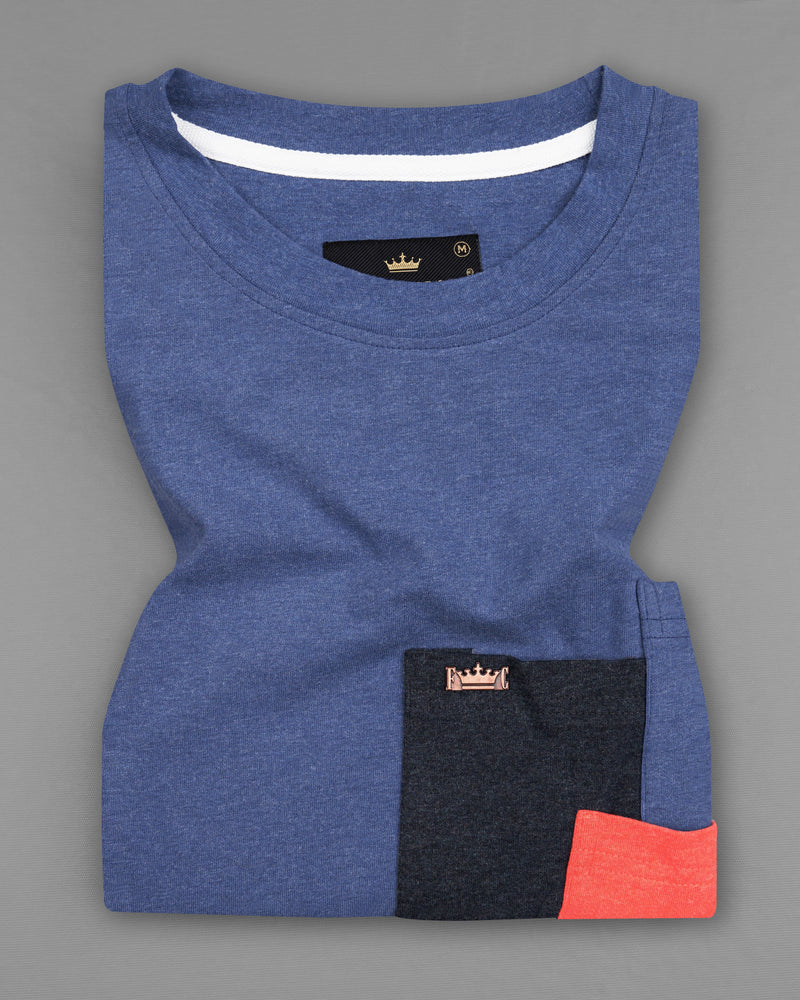Twilight Blue With Patch Pocket Organic Cotton T-shirt TS831-S, TS831-M, TS831-L, TS831-XL, TS831-XXL