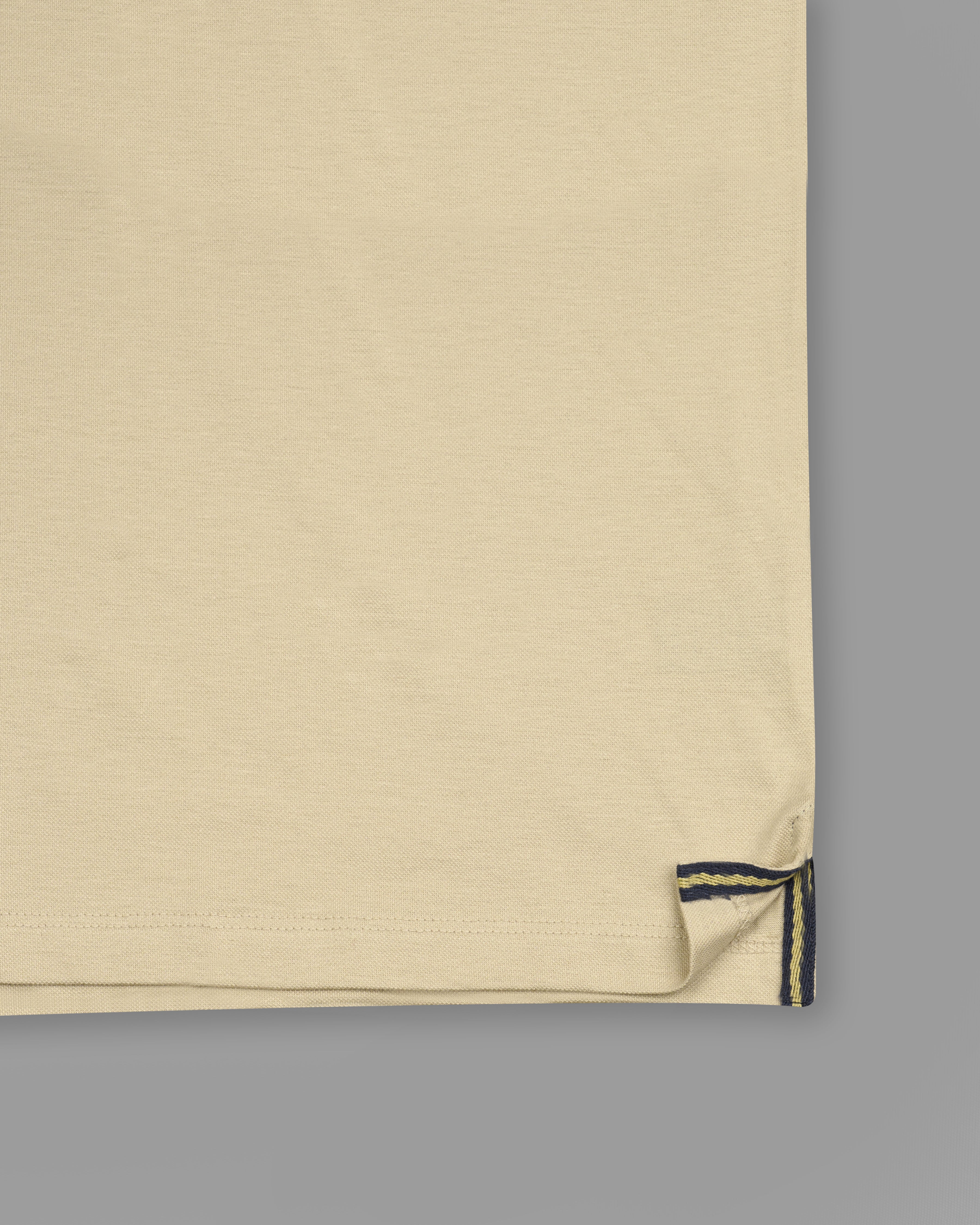 Akaroa Beige Organic Cotton Pique Polo TS840-S, TS840-M, TS840-L, TS840-XL, TS840-XXL