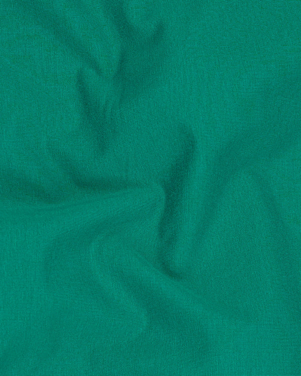 Tropical Green with Patch Work Premium Organic Cotton Designer T-shirt TS005-W01-S, TS005-W01-M, TS005-W01-L, TS005-W01-XL, TS005-W01-XXL