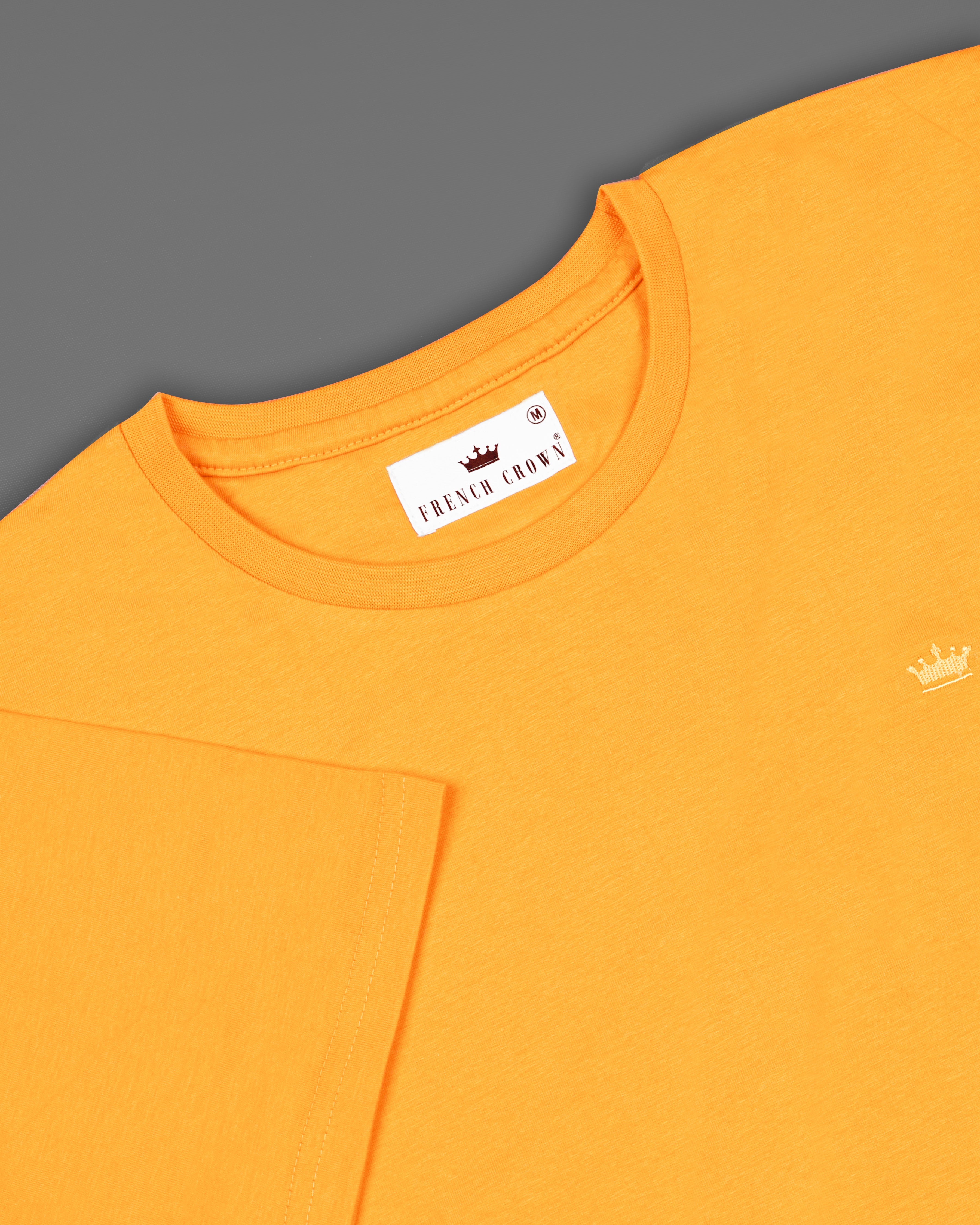 Butterscotch Orange Chamaeleon Hand-Painted Organic Cotton T-Shirt TS070-W02-S, TS070-W02-M, TS070-W02-L, TS070-W02-XL, TS070-W02-XXL