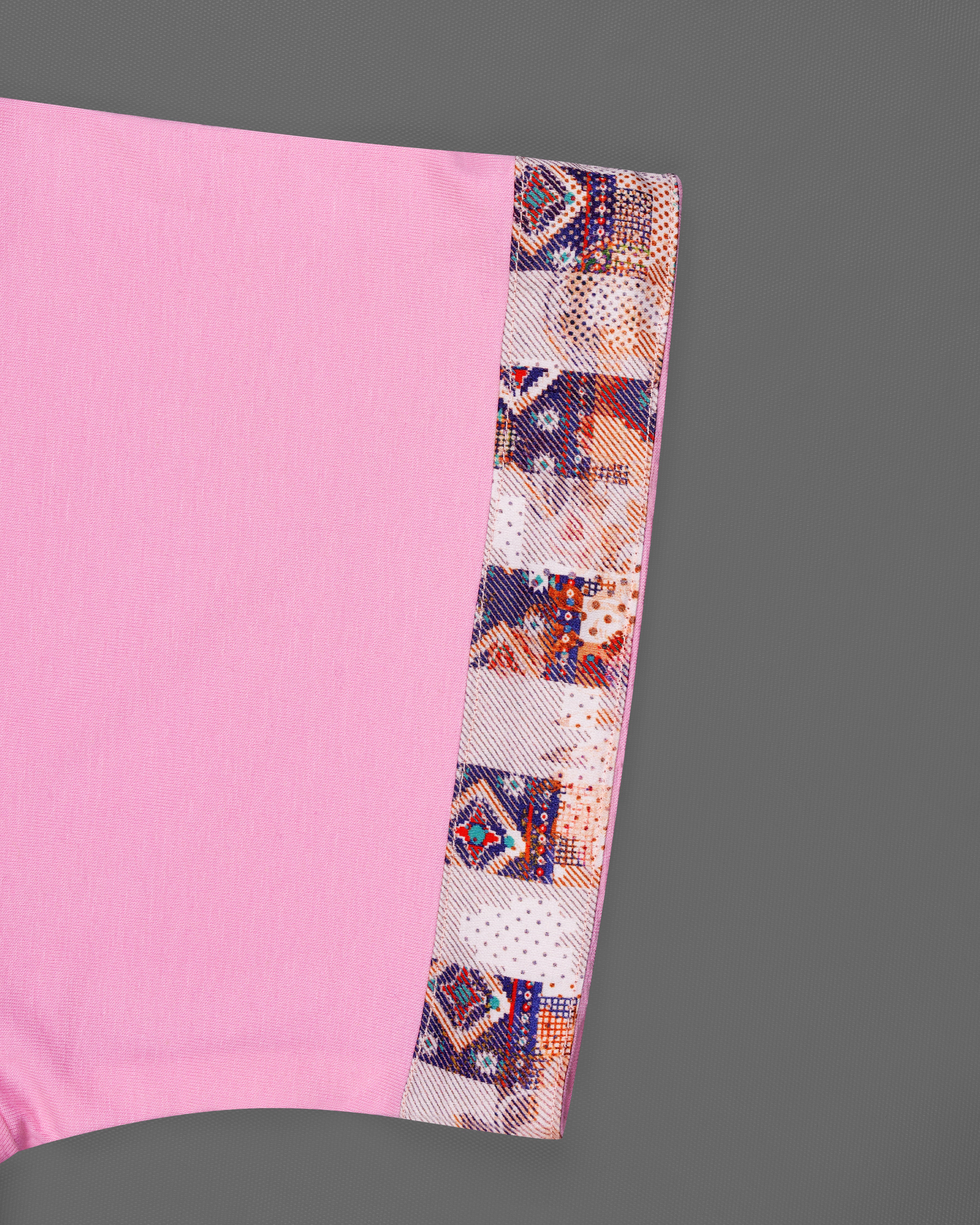 Illusion Pink with Unique Patch Pocket Premium Organic Cotton Designer T-shirt TS103-W01-S, TS103-W01-M, TS103-W01-L, TS103-W01-XL, TS103-W01-XXL