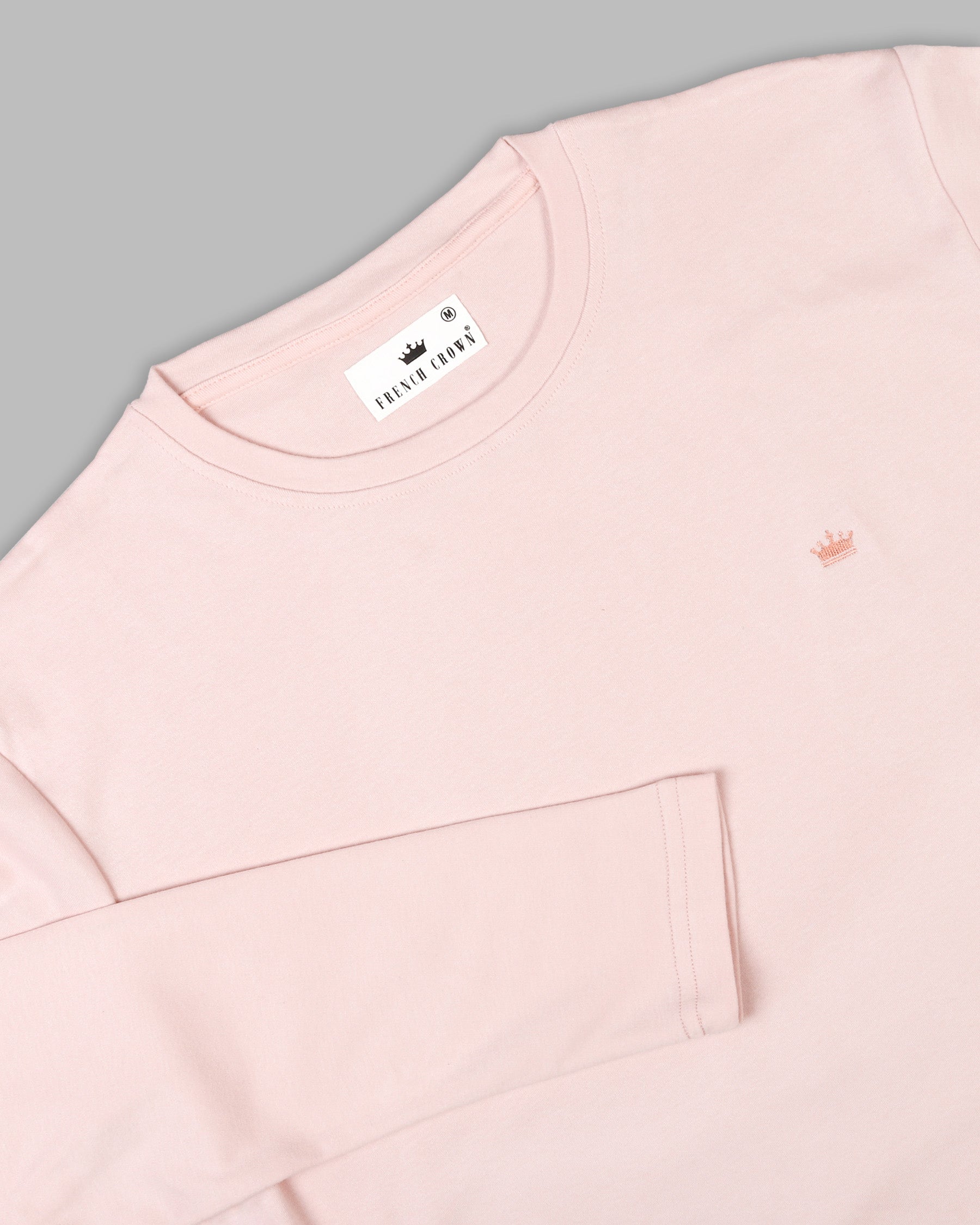 Peach Full-Sleeve Super soft Organic Cotton Jersey T-shirt TS115-M, TS115-XXL, TS115-XL, TS115-S, TS115-L