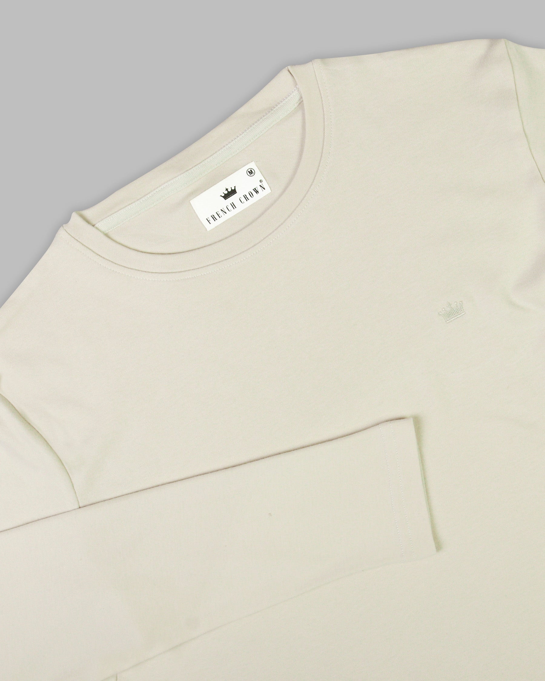 Ivory Full-Sleeve Super soft Organic Cotton Jersey T-shirt TS120-S, TS120-M, TS120-L, TS120-XL, TS120-XXL