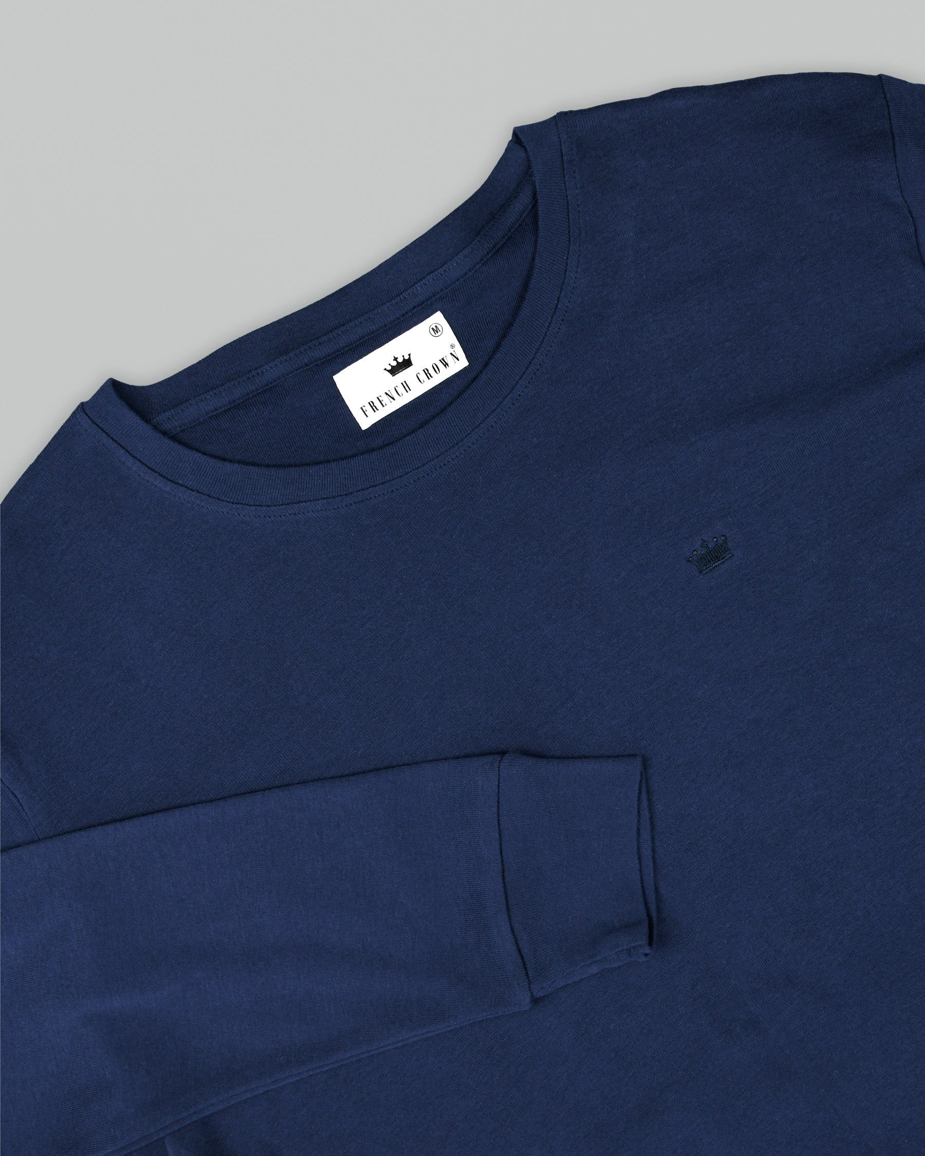Navy Super Soft Premium Cotton Full Sleeve Organic Cotton Brushed Sweatshirt TS127-M, TS127-XXL, TS127-S, TS127-L, TS127-XL