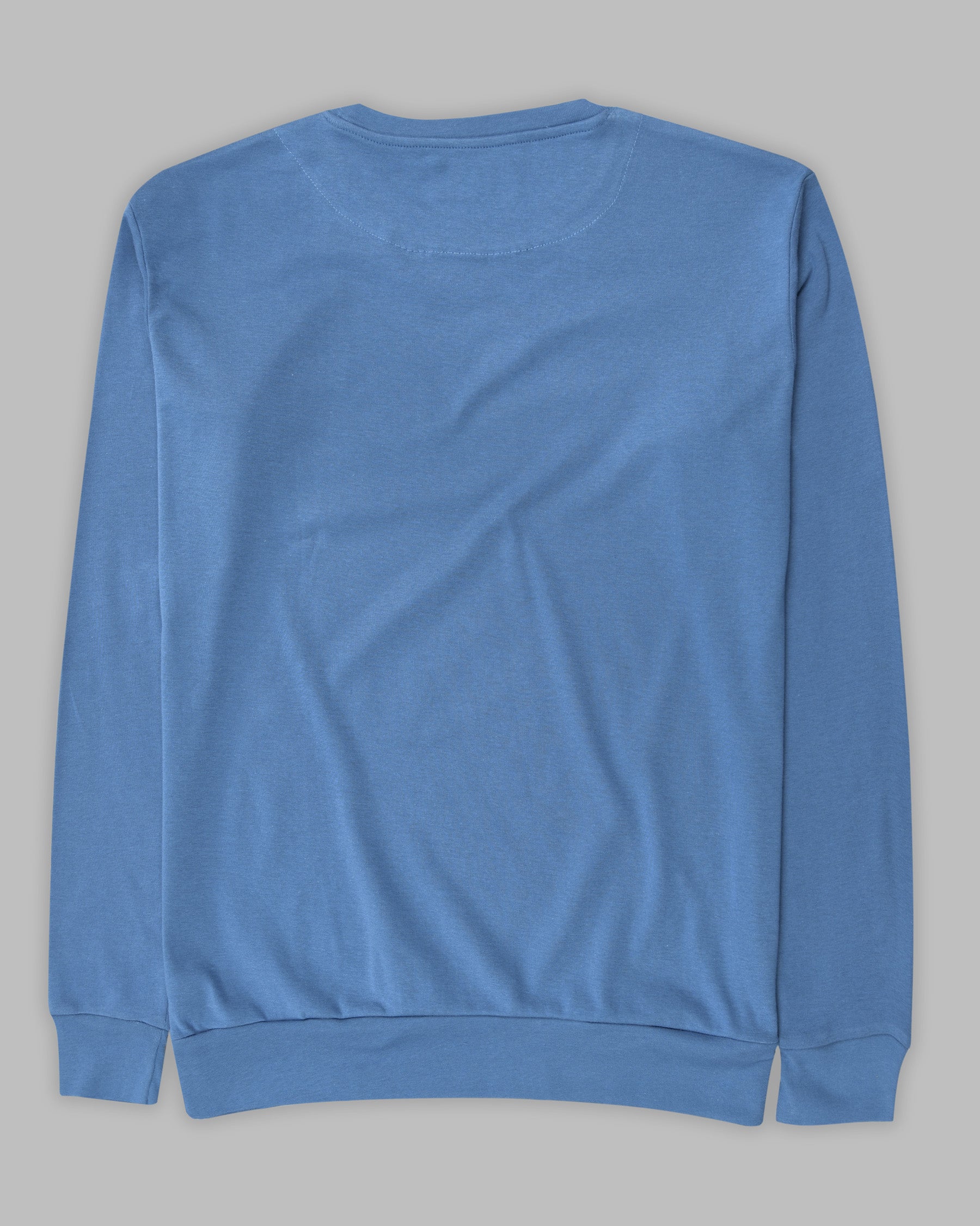 Cornflower Blue Super Soft Premium Cotton Full Sleeve Organic Cotton Brushed Sweatshirt