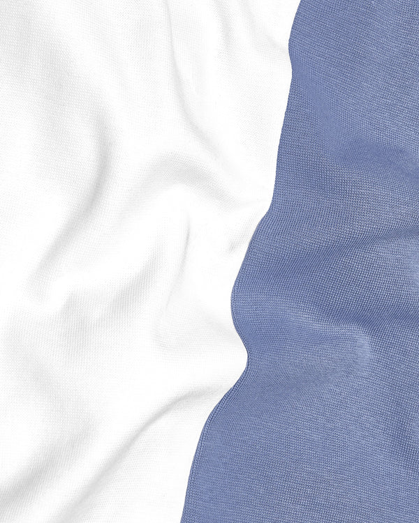 Bright White and Ship Cove Blue Super Soft Premium Cotton Organic Cotton Jersey T-Shirt TS711-S, TS711-M, TS711-L, TS711-XL, TS711-XXL