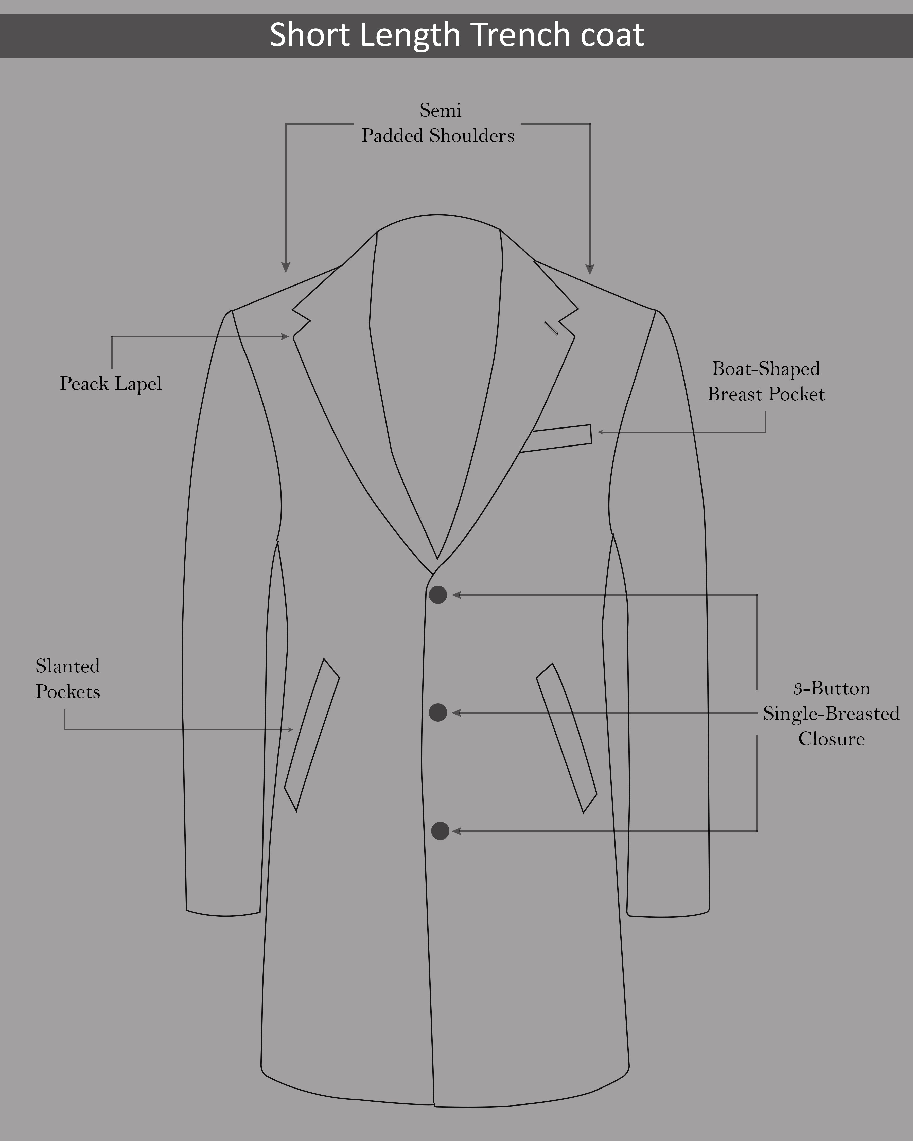 Cordovan Plaid Trench Coat TCB1869-SB-36, TCB1869-SB-38, TCB1869-SB-40, TCB1869-SB-42, TCB1869-SB-44, TCB1869-SB-46, TCB1869-SB-48, TCB1869-SB-50, TCB1869-SB-52, TCB1869-SB-54, TCB1869-SB-56, TCB1869-SB-58, TCB1869-SB-60