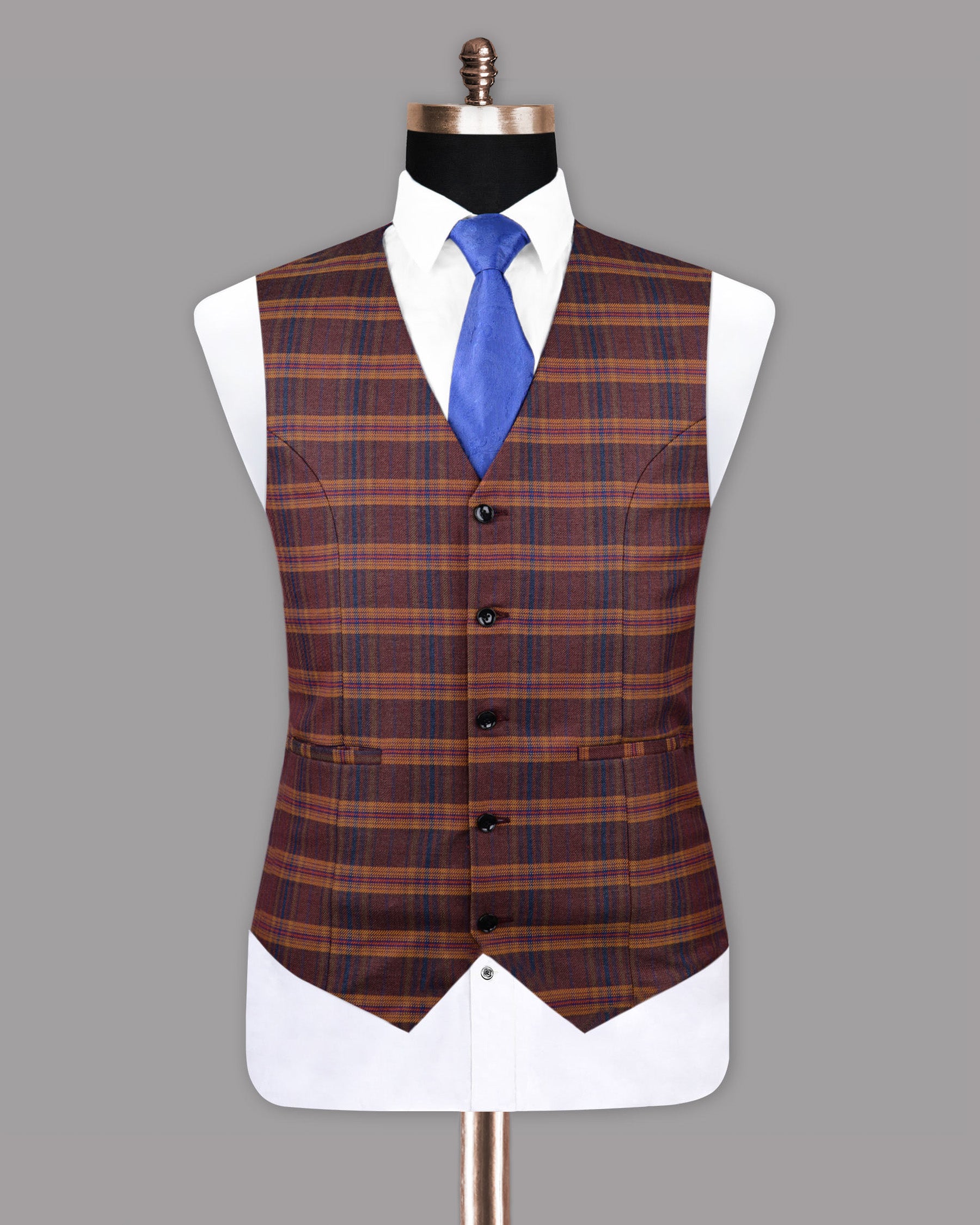 Stiletto Multi-color Horizontal Striped Tweed Waistcoat V1038-52, V1038-44, V1038-50, V1038-54, V1038-56, V1038-38, V1038-36, V1038-40, V1038-42, V1038-48, V1038-46, V1038-58, V1038-60