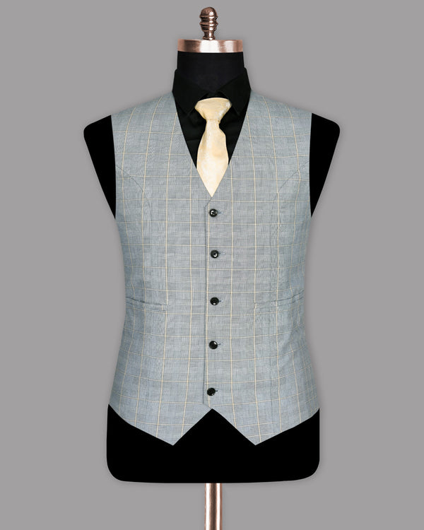 Oslo Gray Windowpane Waistcoat V1042-54, V1042-56, V1042-58, V1042-42, V1042-46, V1042-50, V1042-36, V1042-38, V1042-48, V1042-40, V1042-44, V1042-52, V1042-60