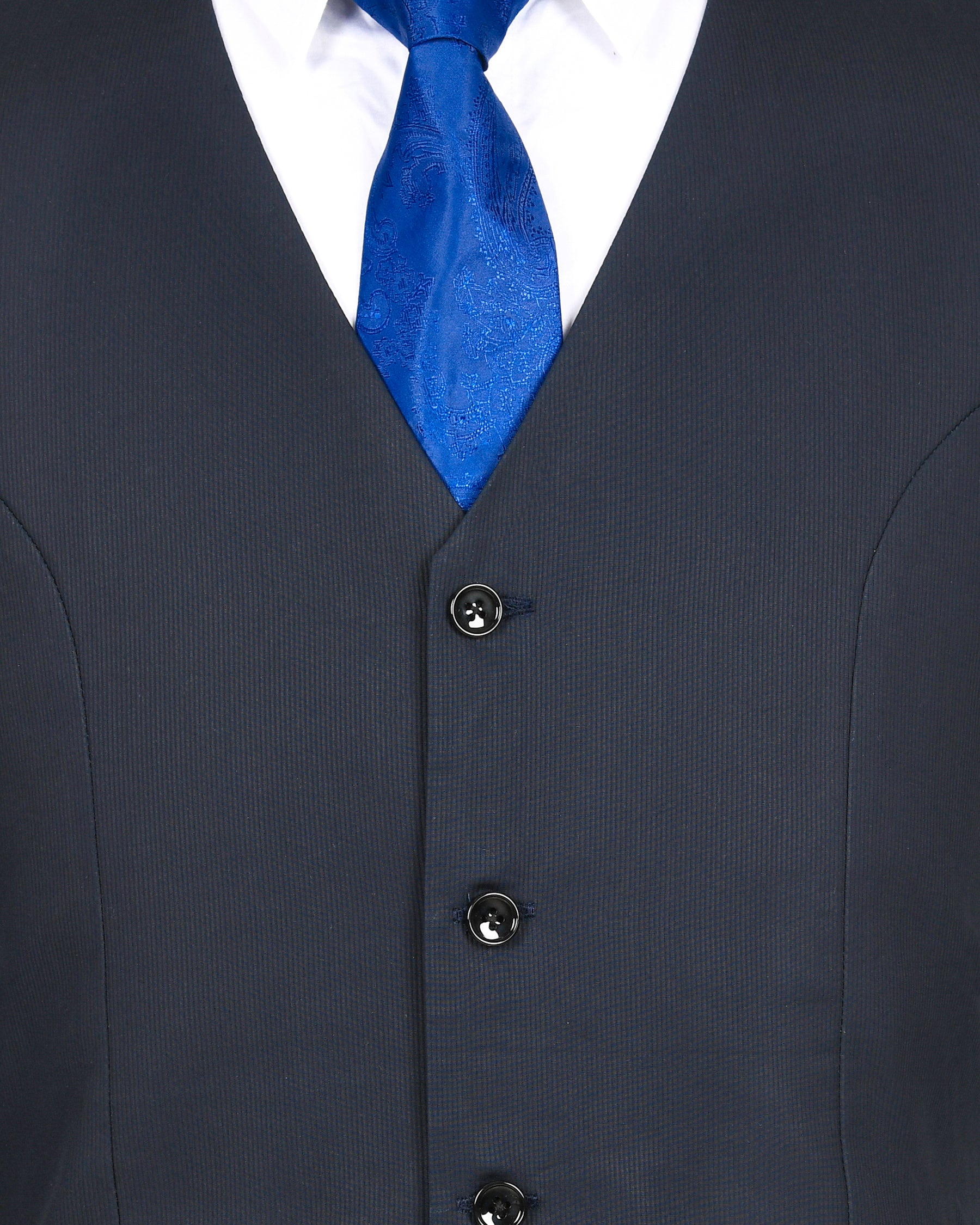 Navy Subtle Pinstriped Premium Cotton Sport Waistcoat