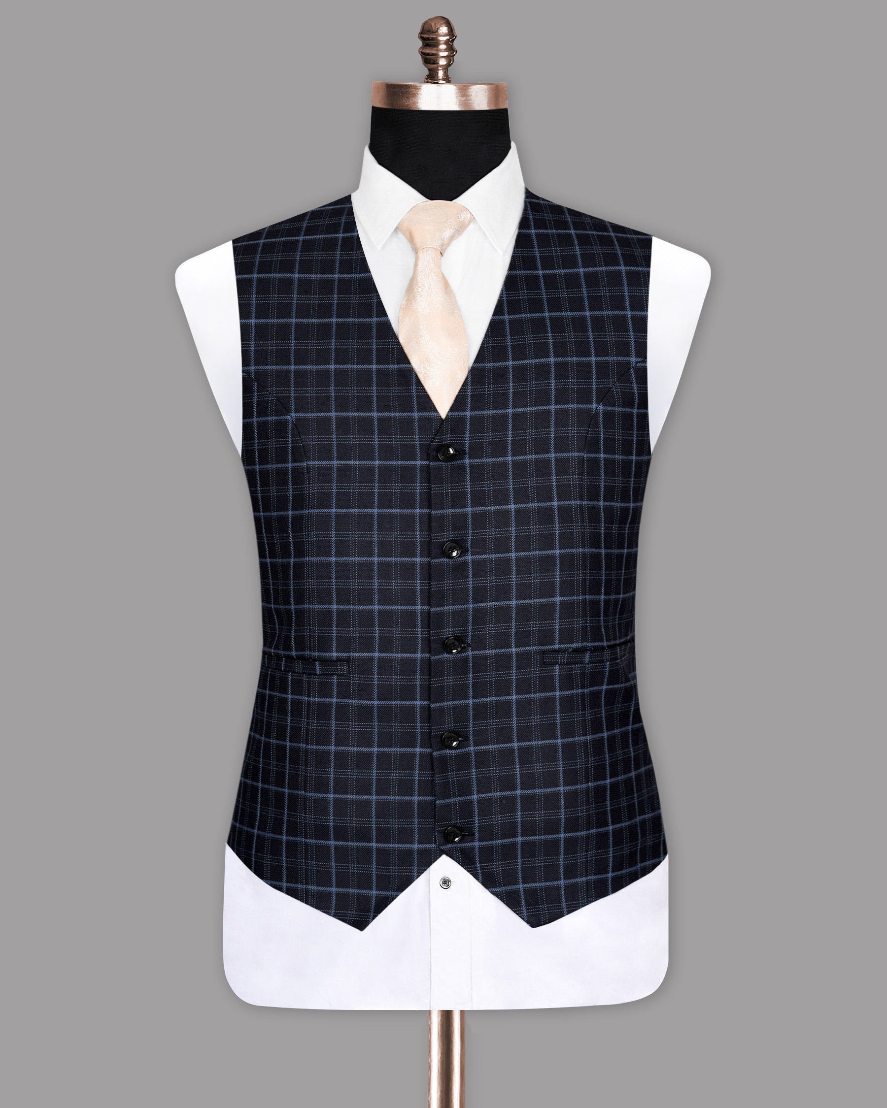 Mirage Navy Windowpane Waistcoat V1065-40, V1065-42, V1065-44, V1065-46, V1065-50, V1065-54, V1065-48, V1065-36, V1065-58, V1065-38, V1065-56, V1065-52, V1065-60