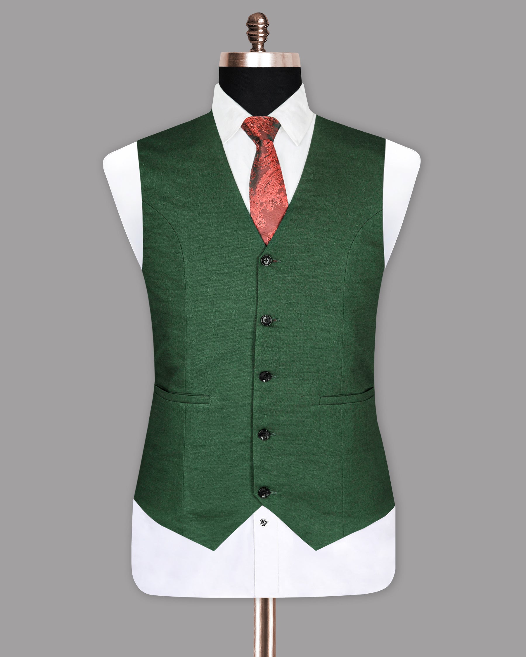 Lunar Green Luxurious Linen Waistcoat V1146-36, V1146-60, V1146-38, V1146-40, V1146-44, V1146-46, V1146-48, V1146-54, V1146-56, V1146-50, V1146-52, V1146-42, V1146-58